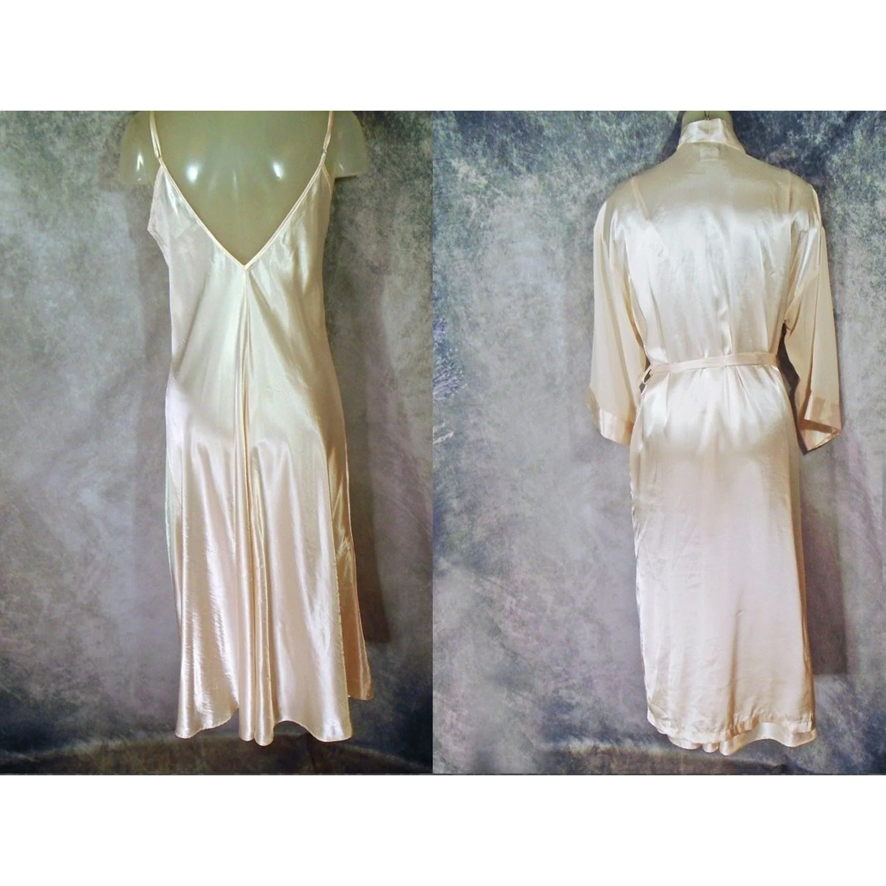80s Pink Satin And Chiffon Lacy Peignoir Set Is Lavish By Alexandra Nicole - Image 2