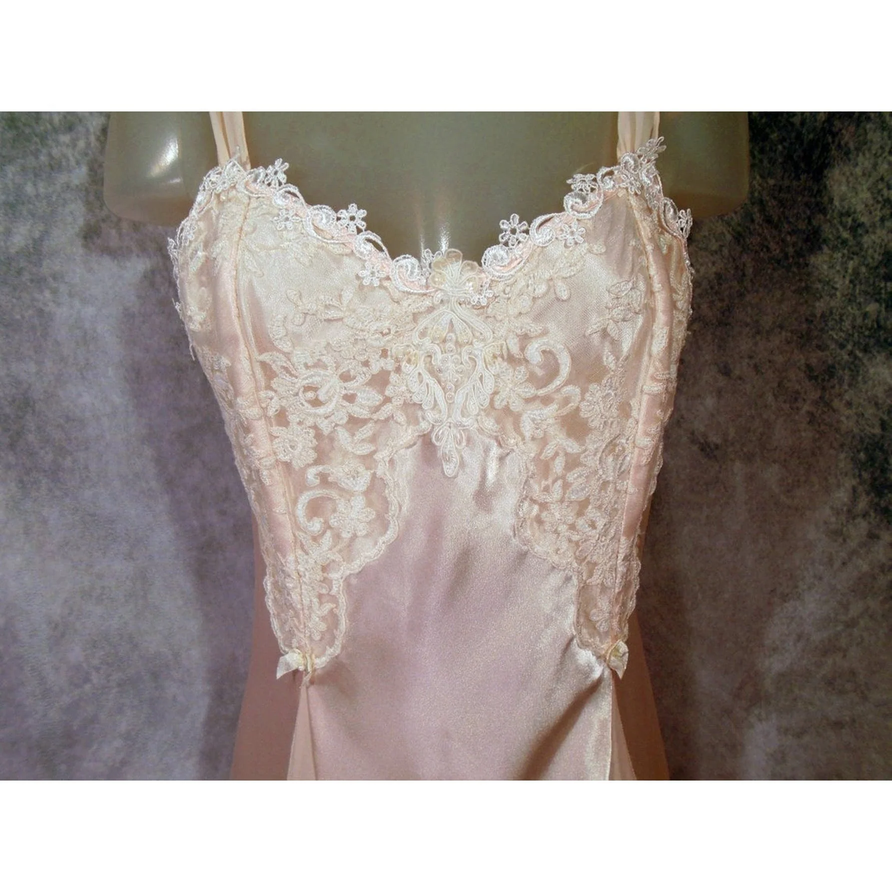 80s Pink Satin And Chiffon Lacy Peignoir Set Is Lavish By Alexandra Nicole - Image 6