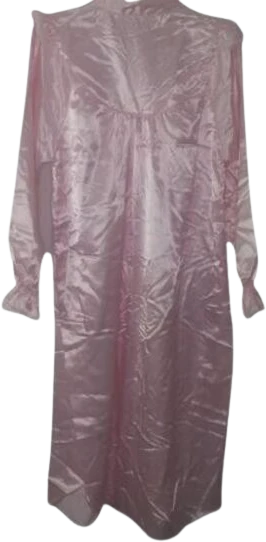 80s Pink Satin Embroidered Night Gown By Moonlight Bay - Image 2