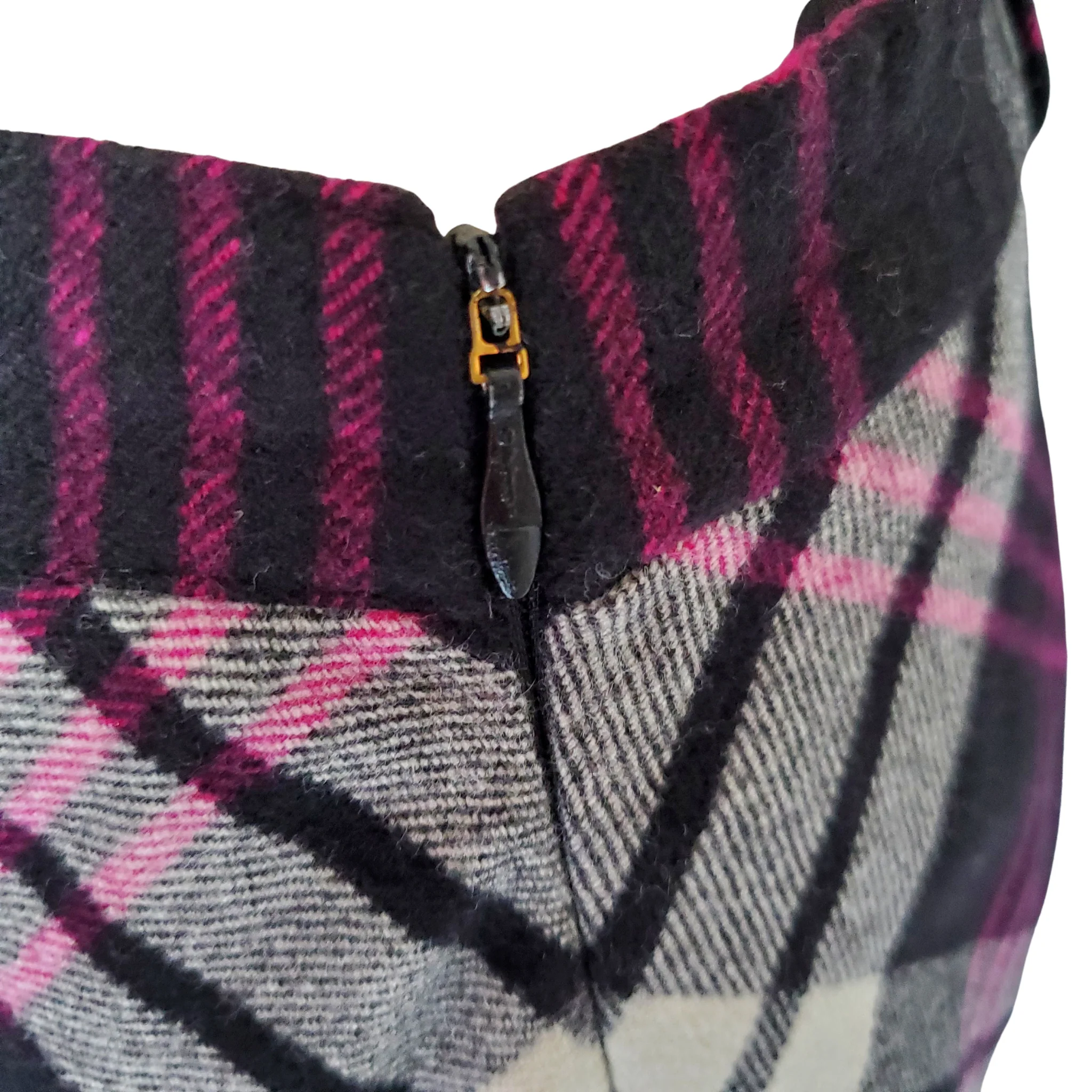 80s Plaid Midi Skirt High Waisted Wool Angora Lined By Horst Basler - Image 6