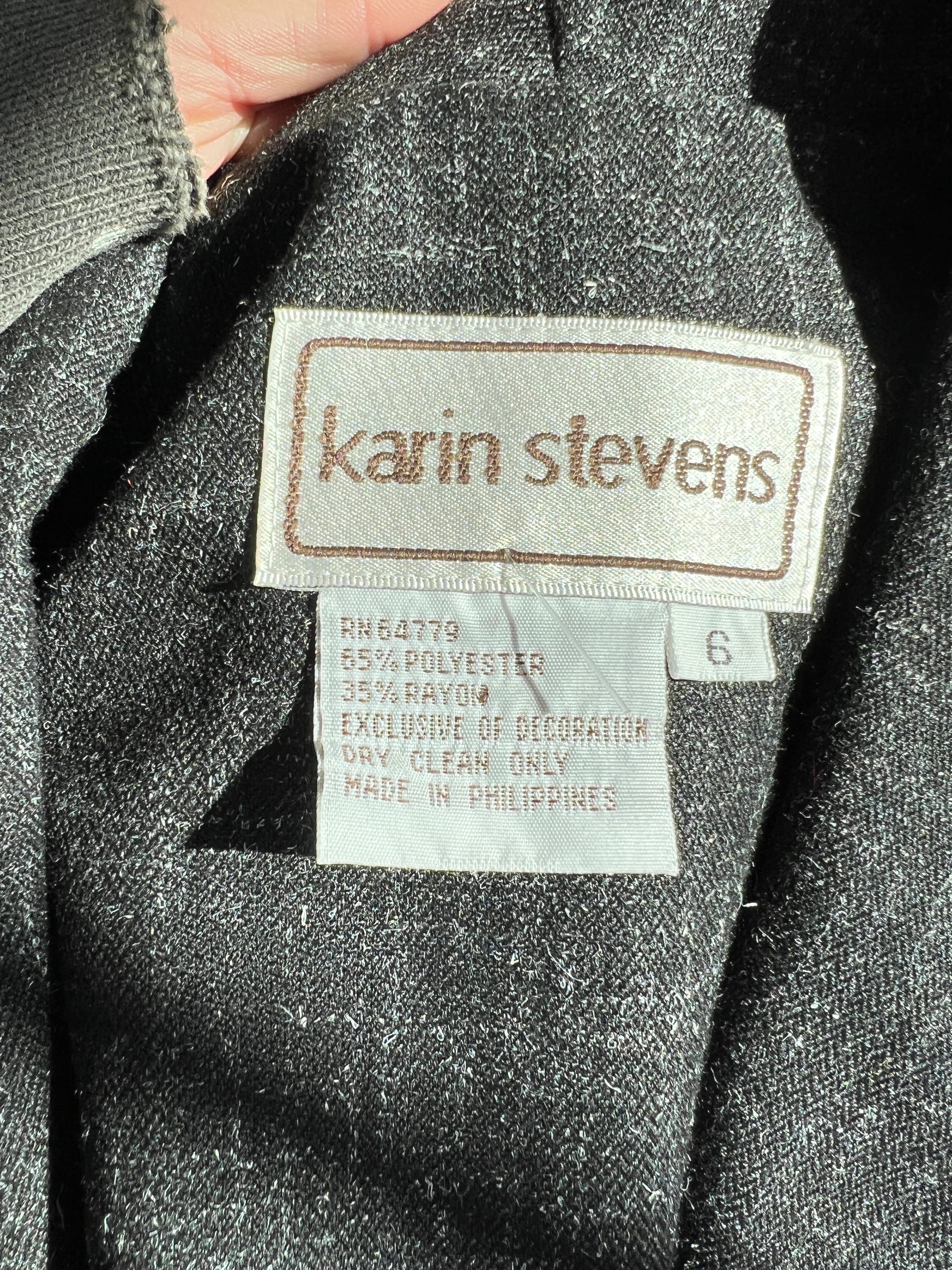 80s Pleated Cinched Waist Blazer By Karin Stevens - Image 12
