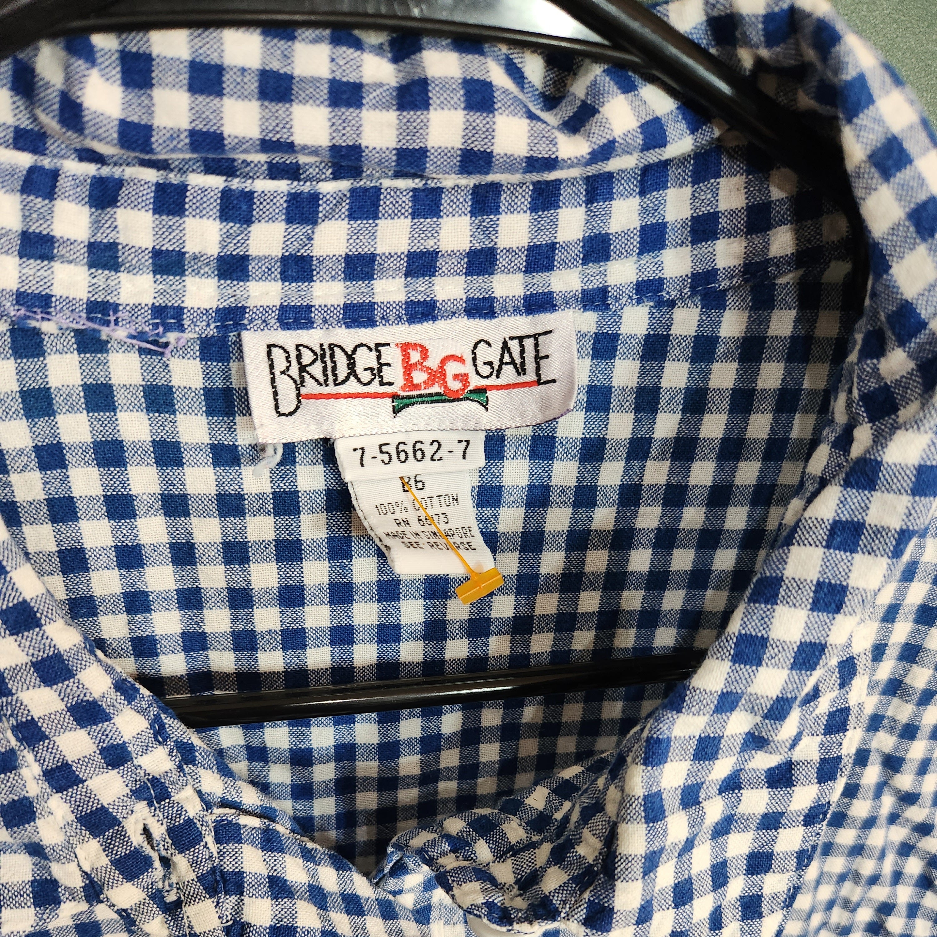 80s Plus Size Country Button Down Picnic Plaid By Bridge Gate - Image 3