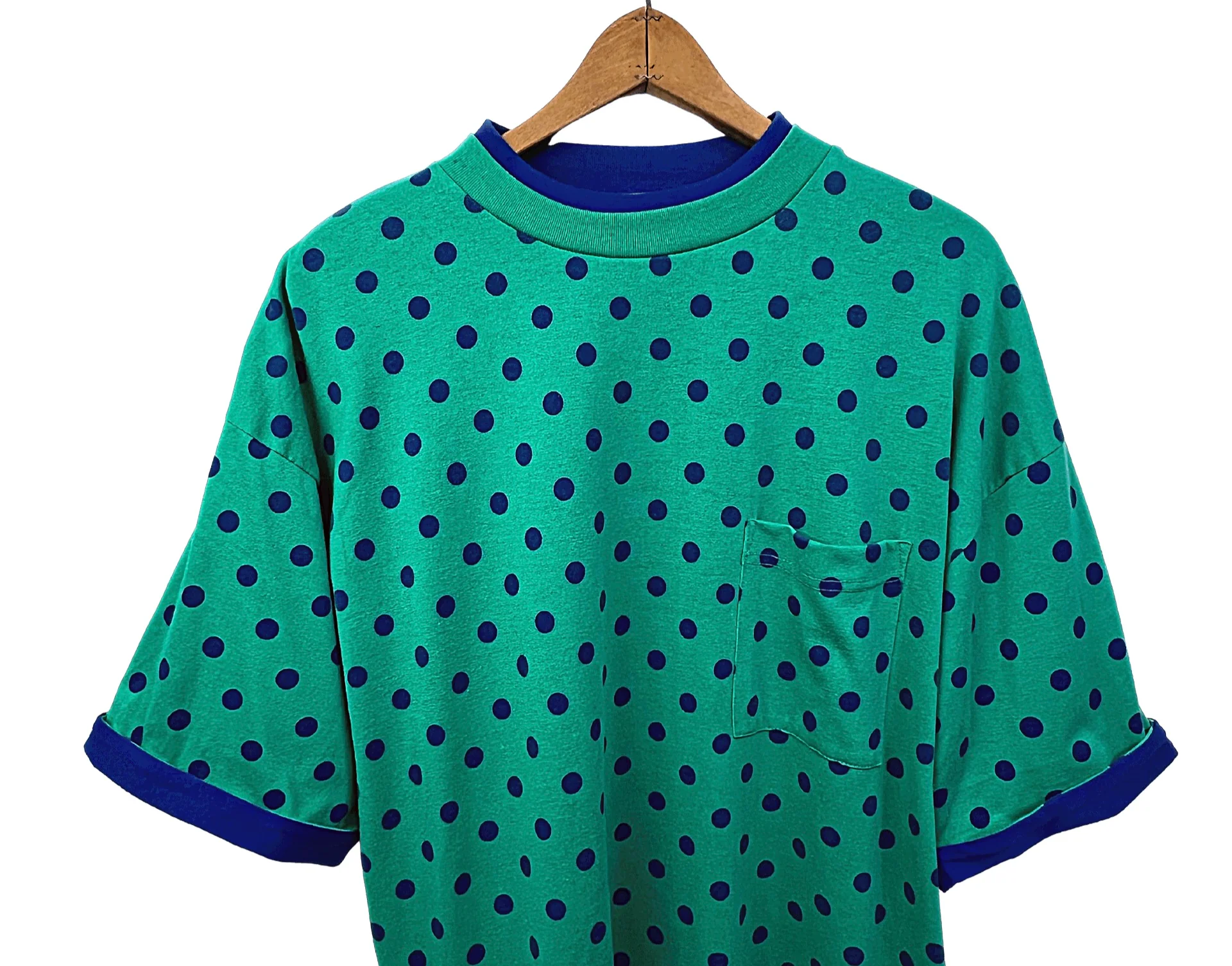 80s Polka Dot Pocket T-shirt Plus Size By Pk Elliot - Image 3