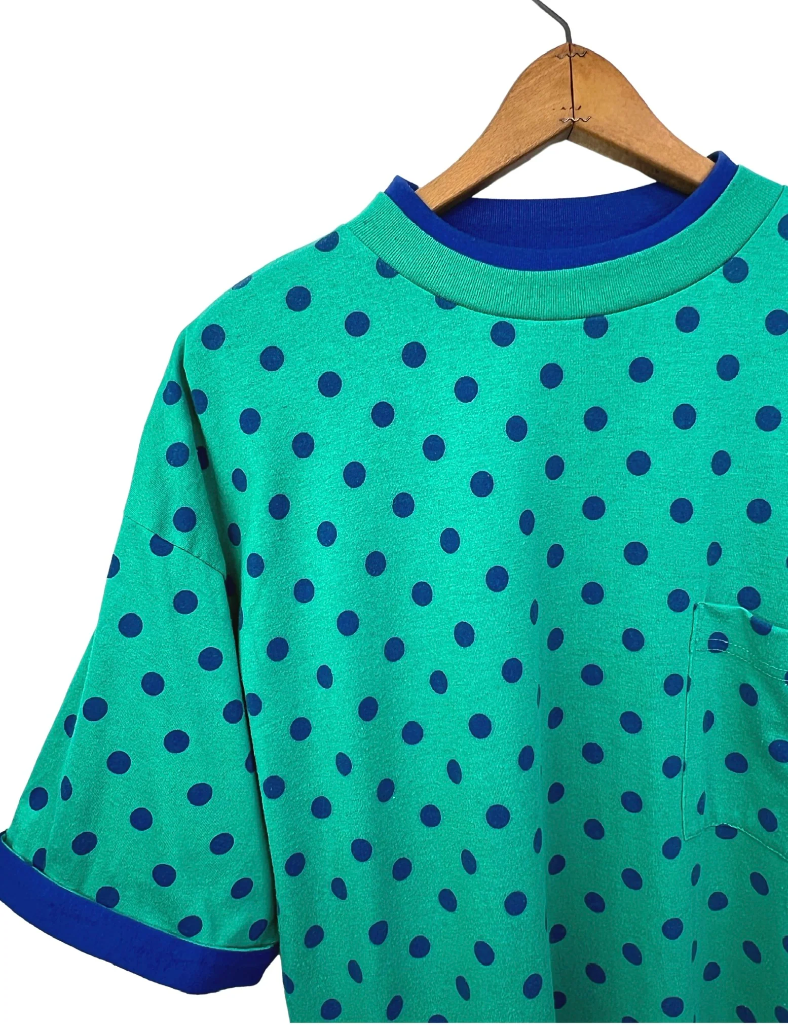 80s Polka Dot Pocket T-shirt Plus Size By Pk Elliot - Image 7