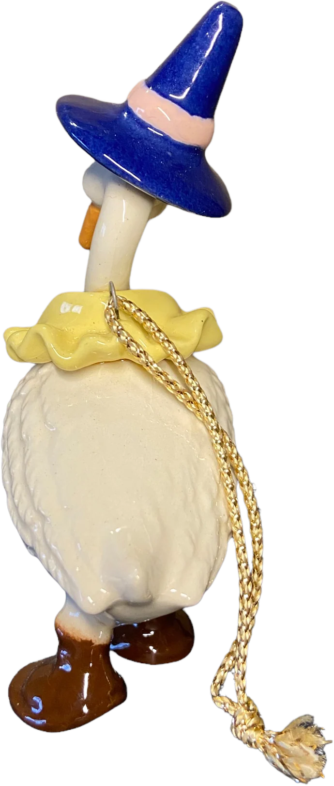 80s Porcelain Mother Goose Christmas Tree Ornament - Image 2