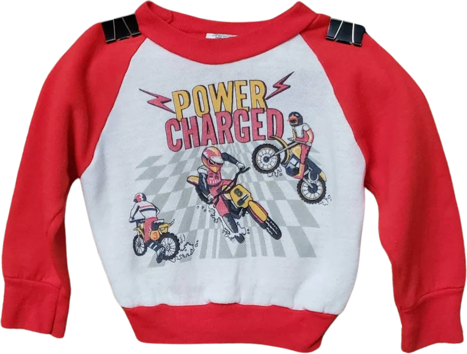 80s Power Charged Motocross Sweatshirt 2t by Andover Togs