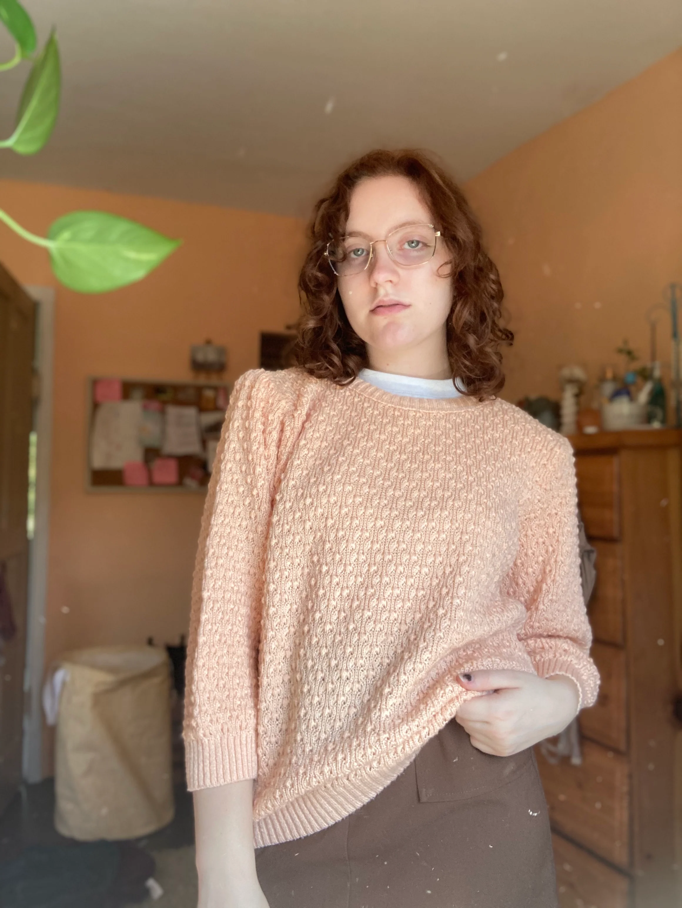 80s Puff Sleeve Knit Sweater By Jane Adams - Image 3