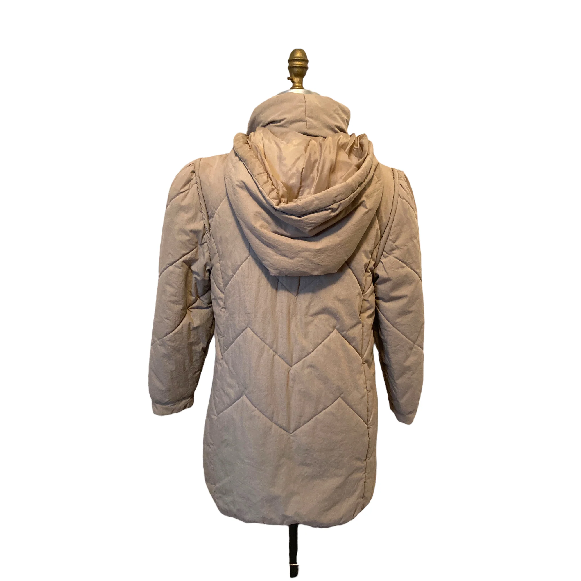 80s Puff-sleeved Winter Parka Coat 3/4 Length By Saxton Hall - Image 8