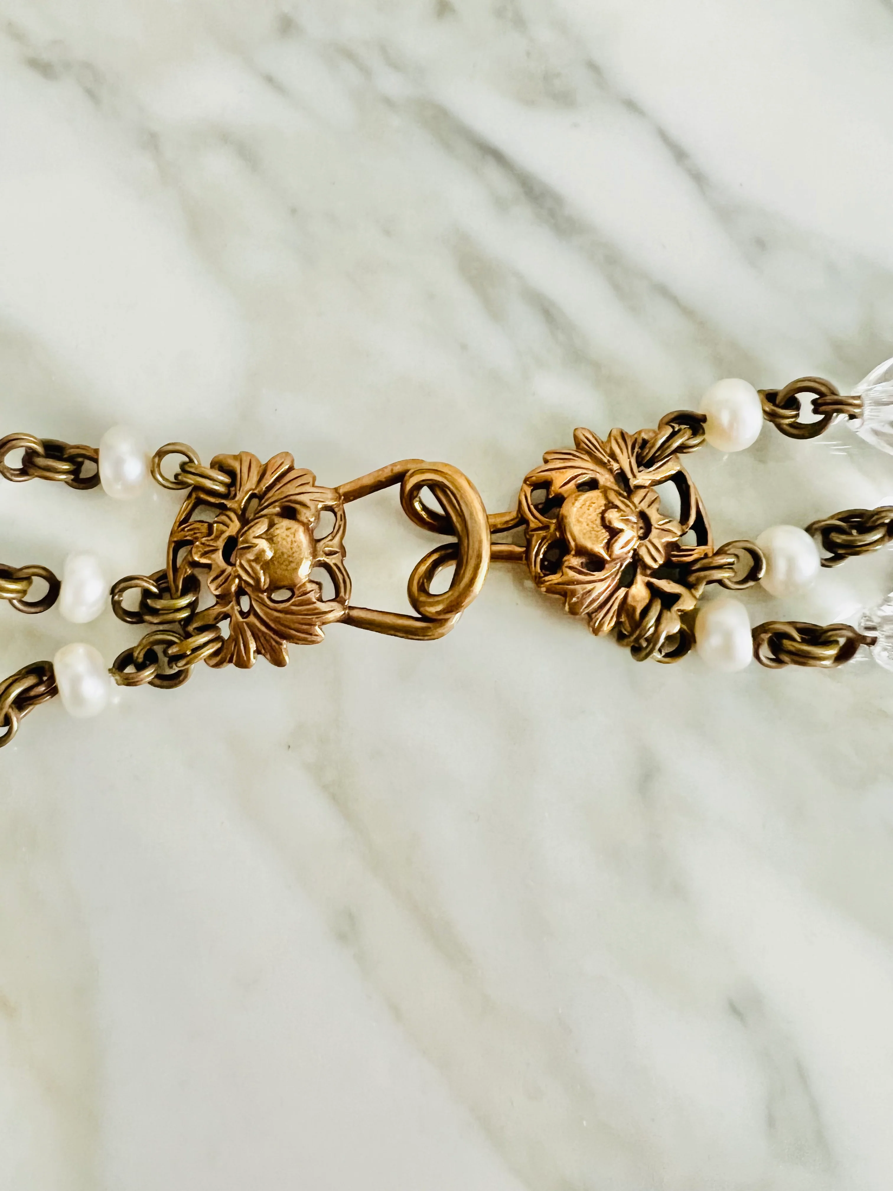80s Rare Stephen Dweck Multistrand Quartz Necklace By Stephen Dweck - Image 3