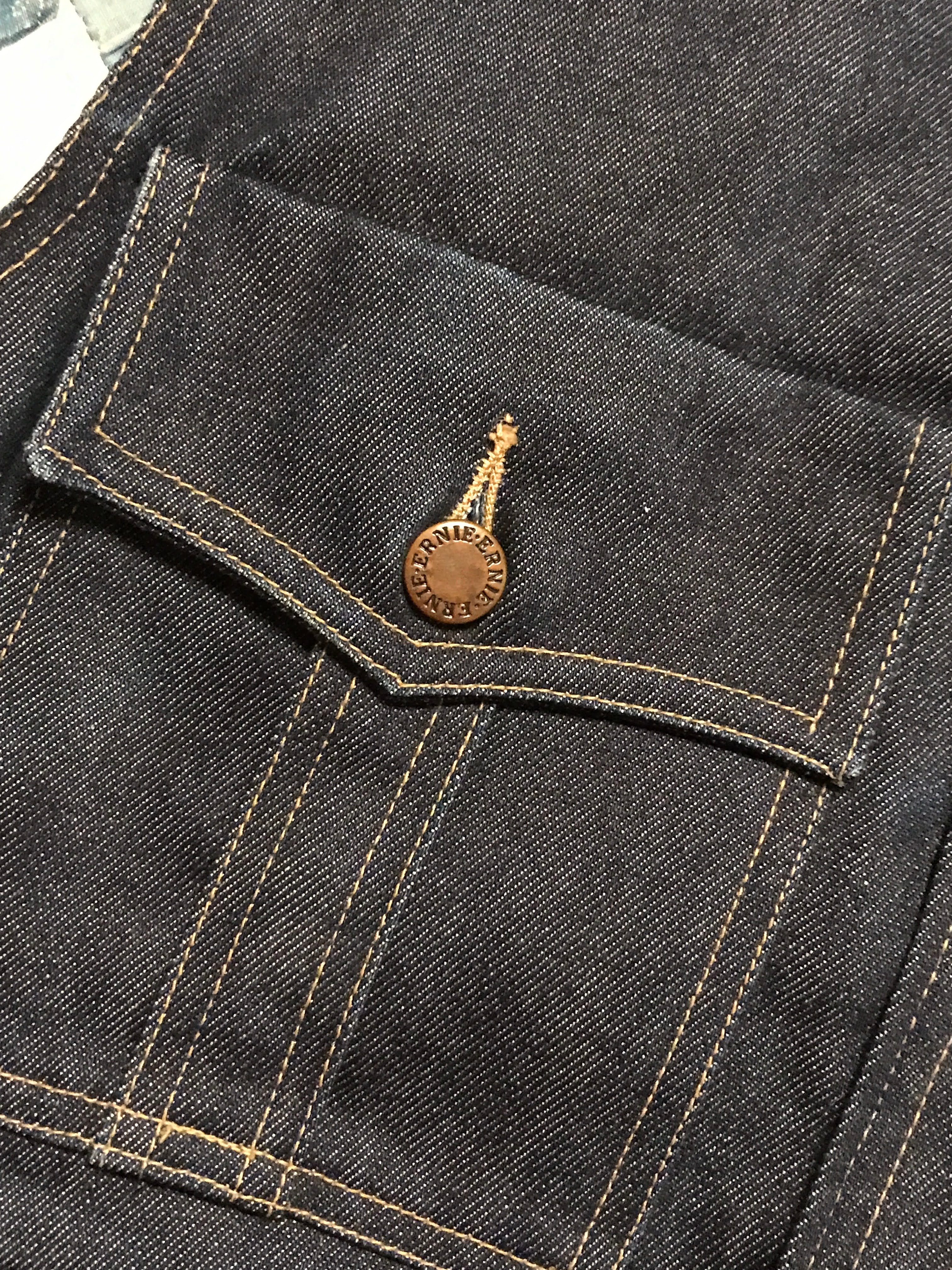 80s Raw Denim Button Up Jean Vest Sleeveless Blouse By Norma Kamali - Image 8