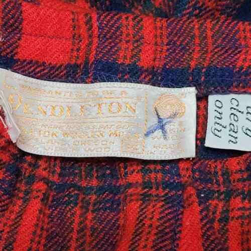 80s Red And Blue Plaid Midi Skirt Size Small By Pendleton - Image 5
