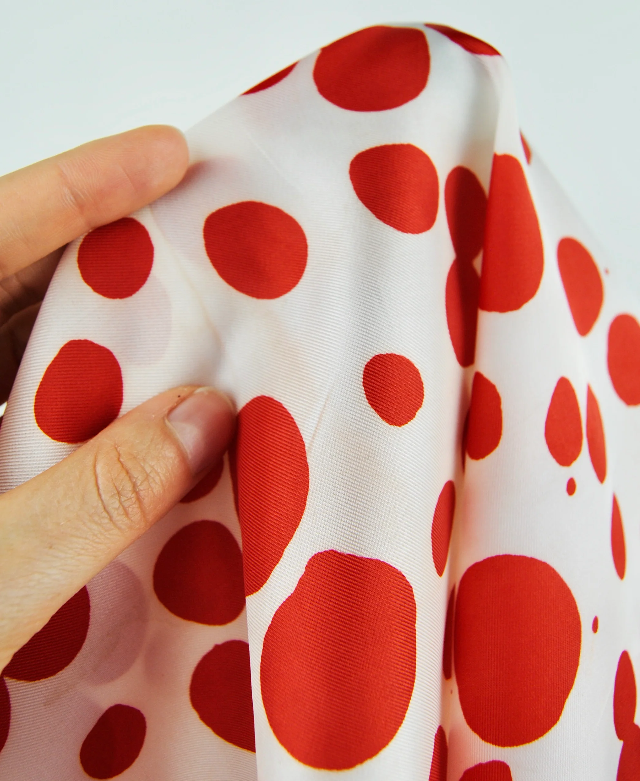 80s Red And White Spotted Scarf By Vera - Image 10