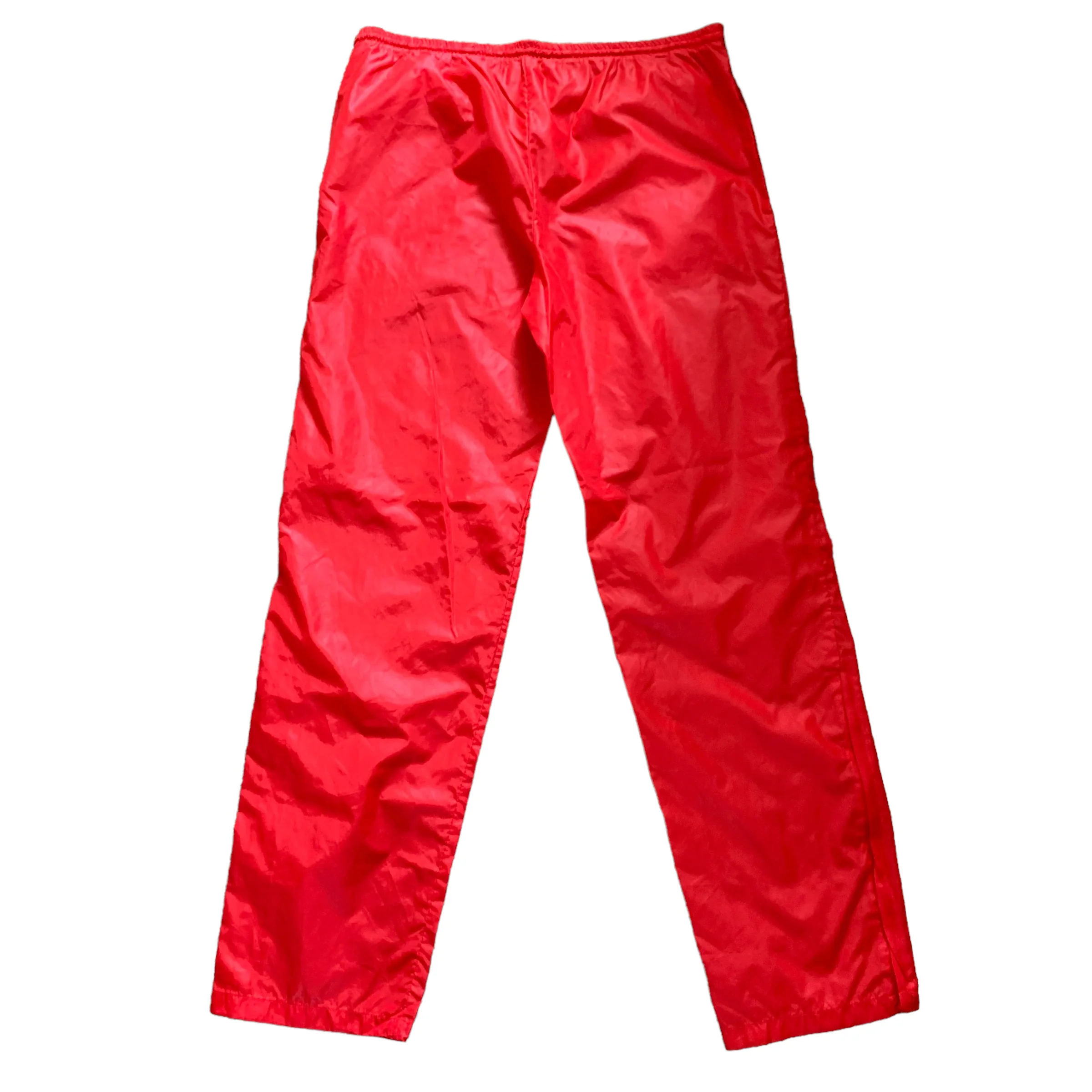 80s Red Drawstring Windbreaker Sweat Pants By Nike - Image 6