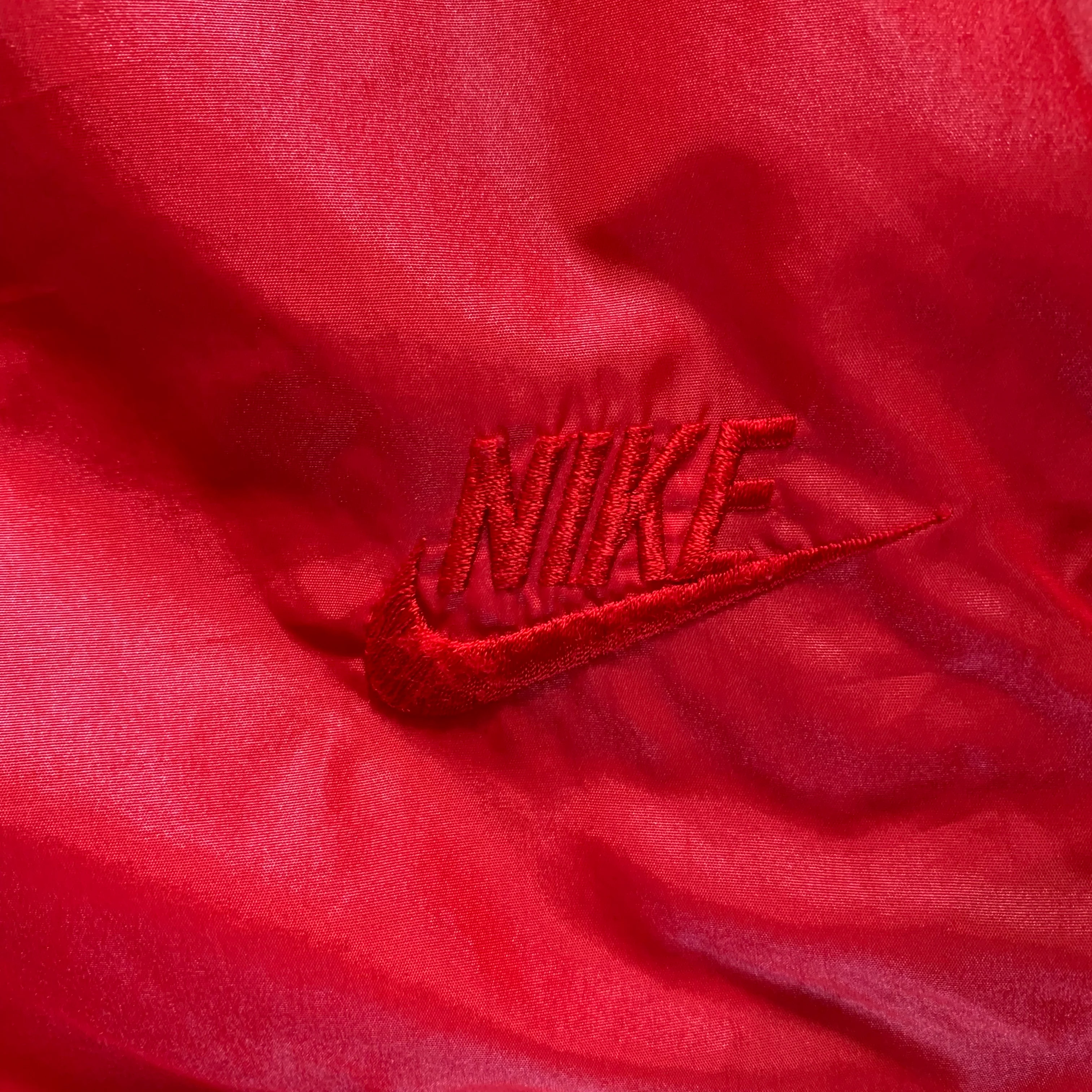 80s Red Drawstring Windbreaker Sweat Pants By Nike - Image 7