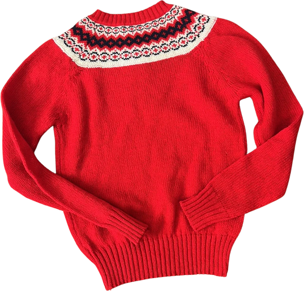 80s Red Fair Isle Sweater By Spiegel - Image 2