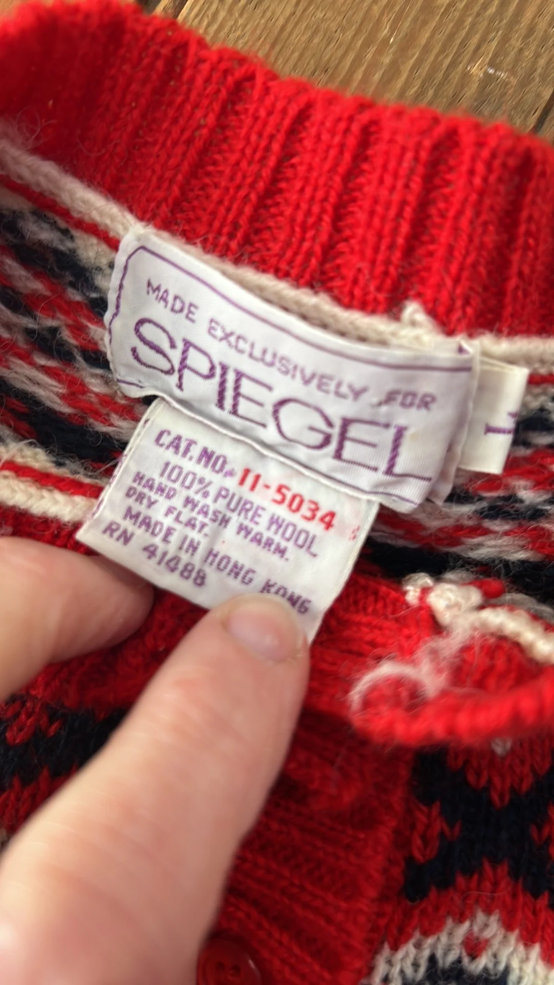 80s Red Fair Isle Sweater By Spiegel - Image 3