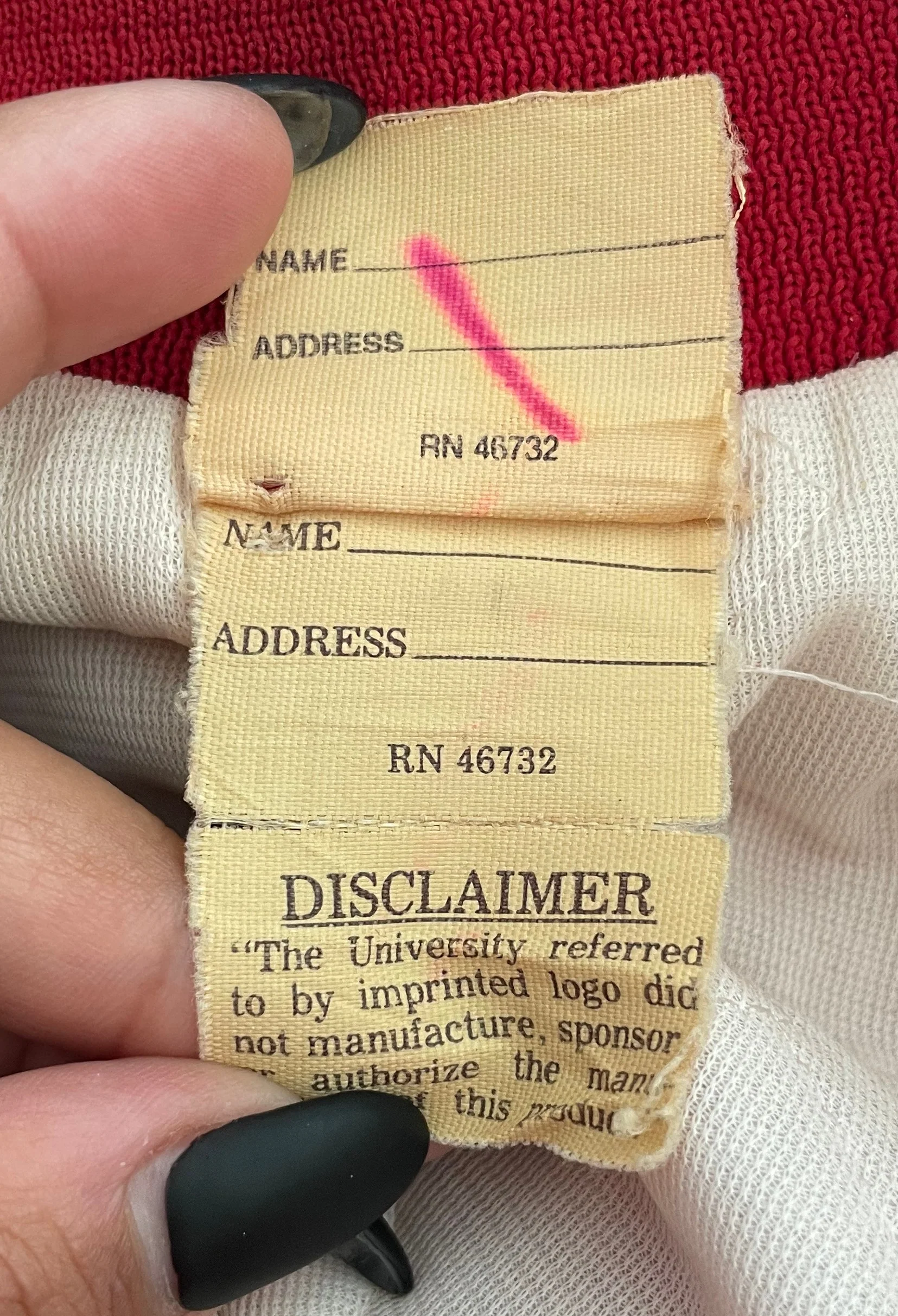 80s Red Polyester Miami Bomber Jacket - Image 7