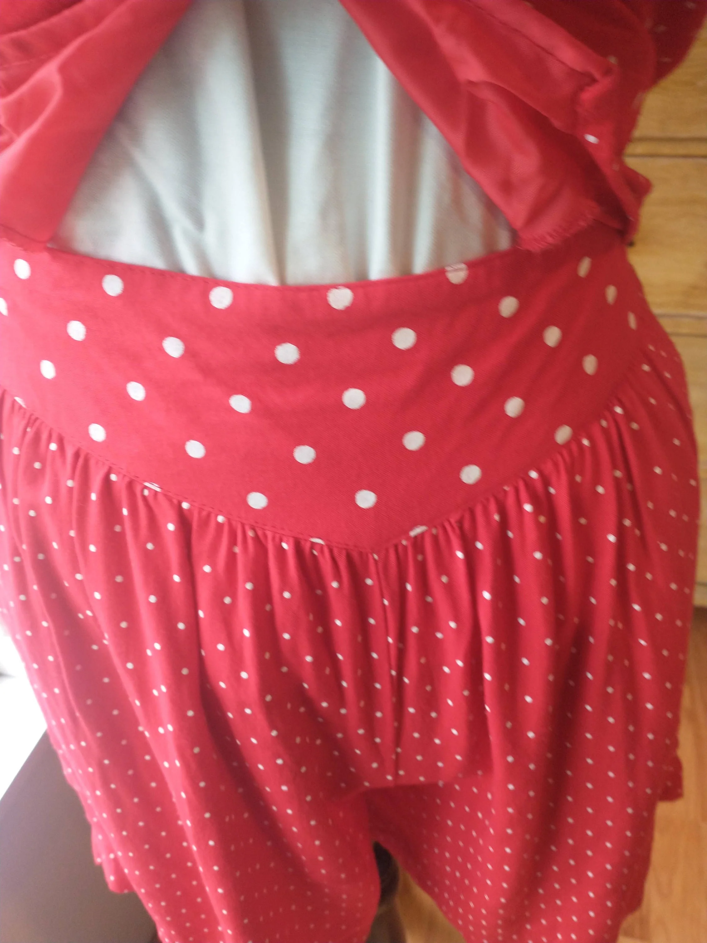 80s Red Shorts and Vest Business Prep Polka Dot High Waist Shorts Women's Extra Small by Vino de Casa - Image 5