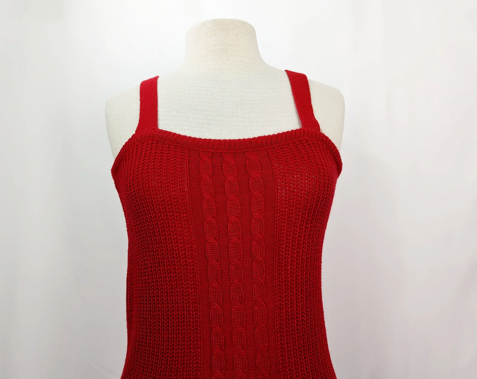 80s Red Sweater Tank Cardigan Twinset By Wardrobe Unlimited - Image 6