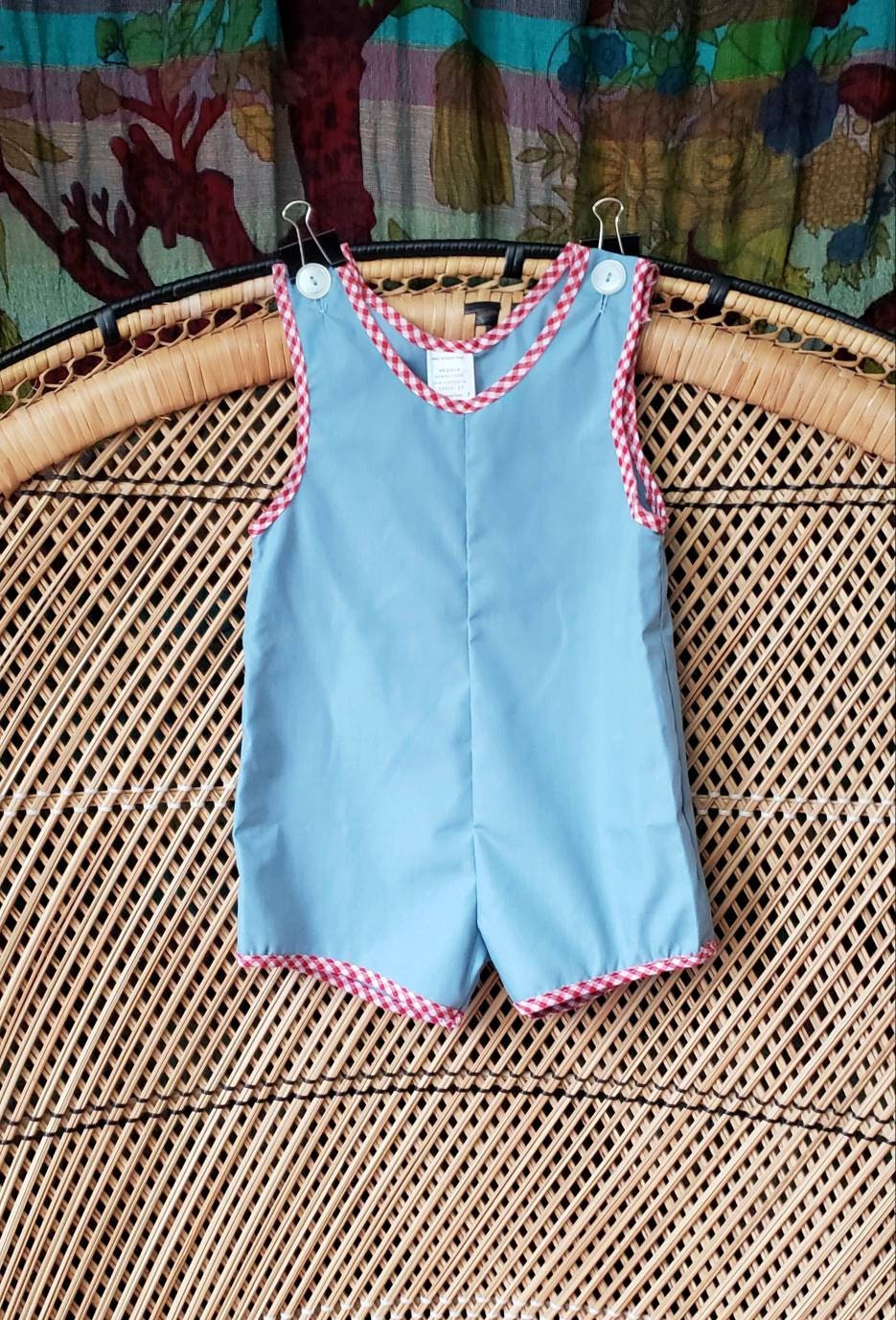 80s Red White and Blue Baby Romper 12m - Image 2