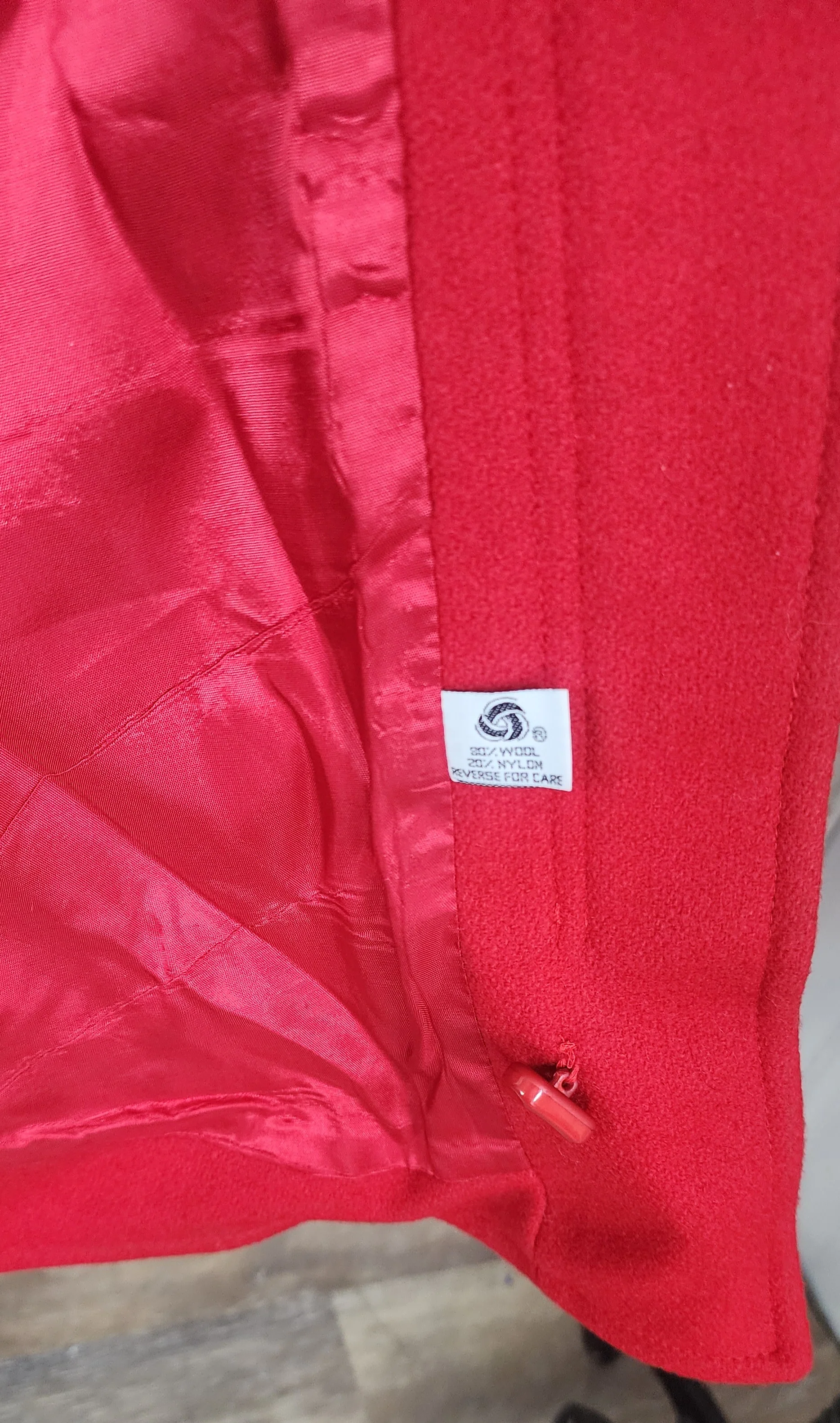 80s Red Wool Batwing Coat Cozy Oversized Fit By Herman Kay - Image 5