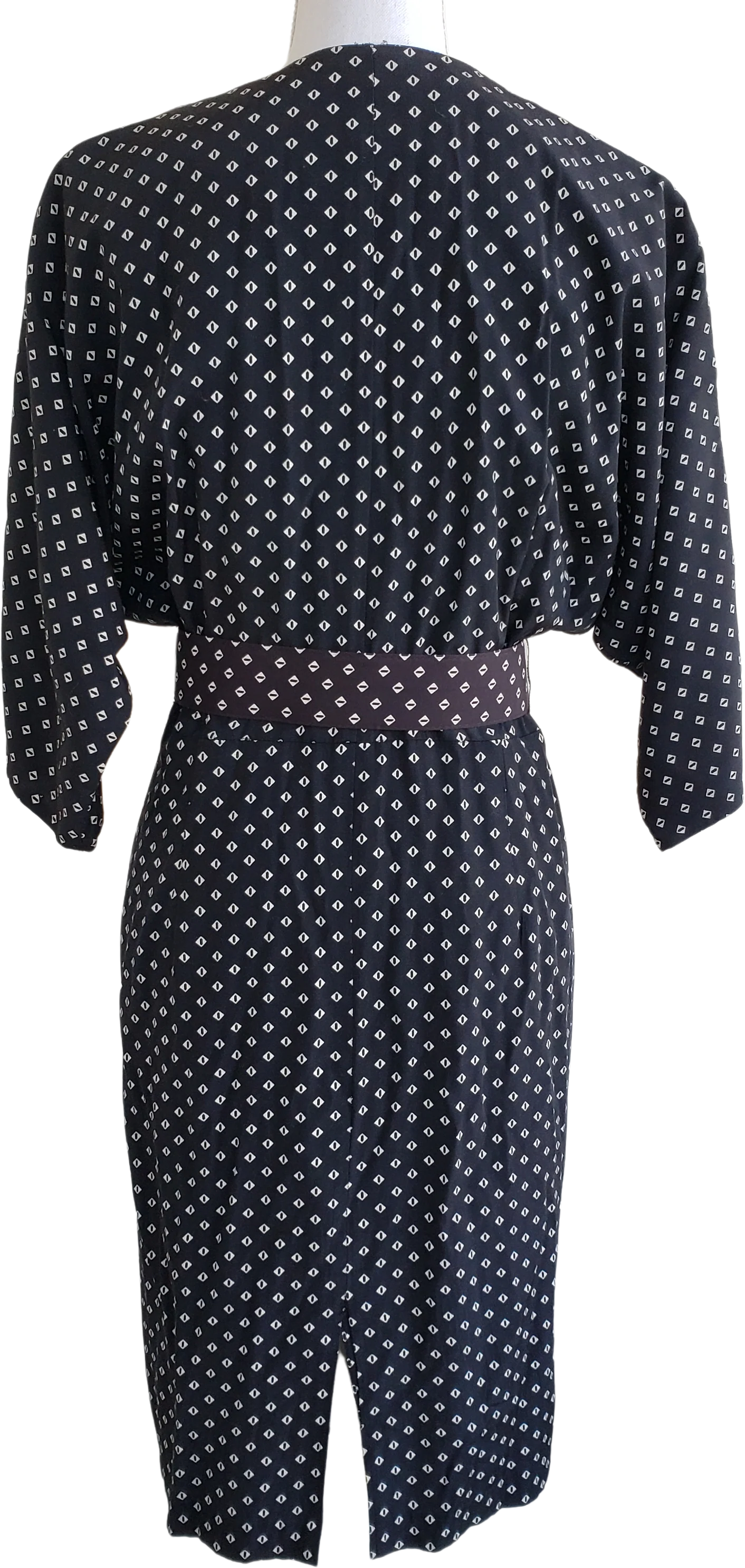 80s Retro Batwing Arm Belted Dress By Positive Influence - Image 2