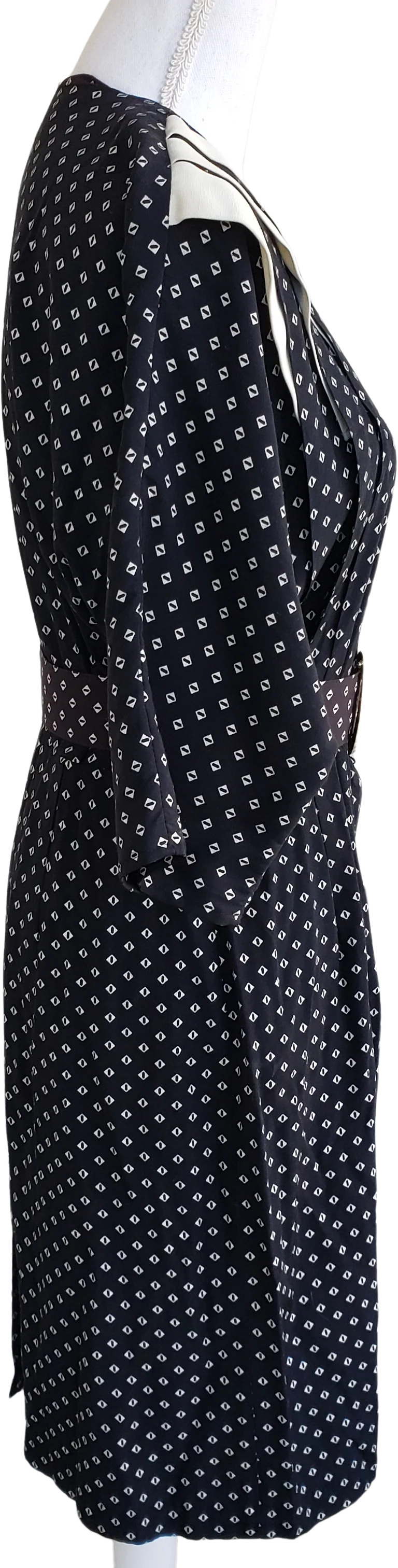 80s Retro Batwing Arm Belted Dress By Positive Influence - Image 8
