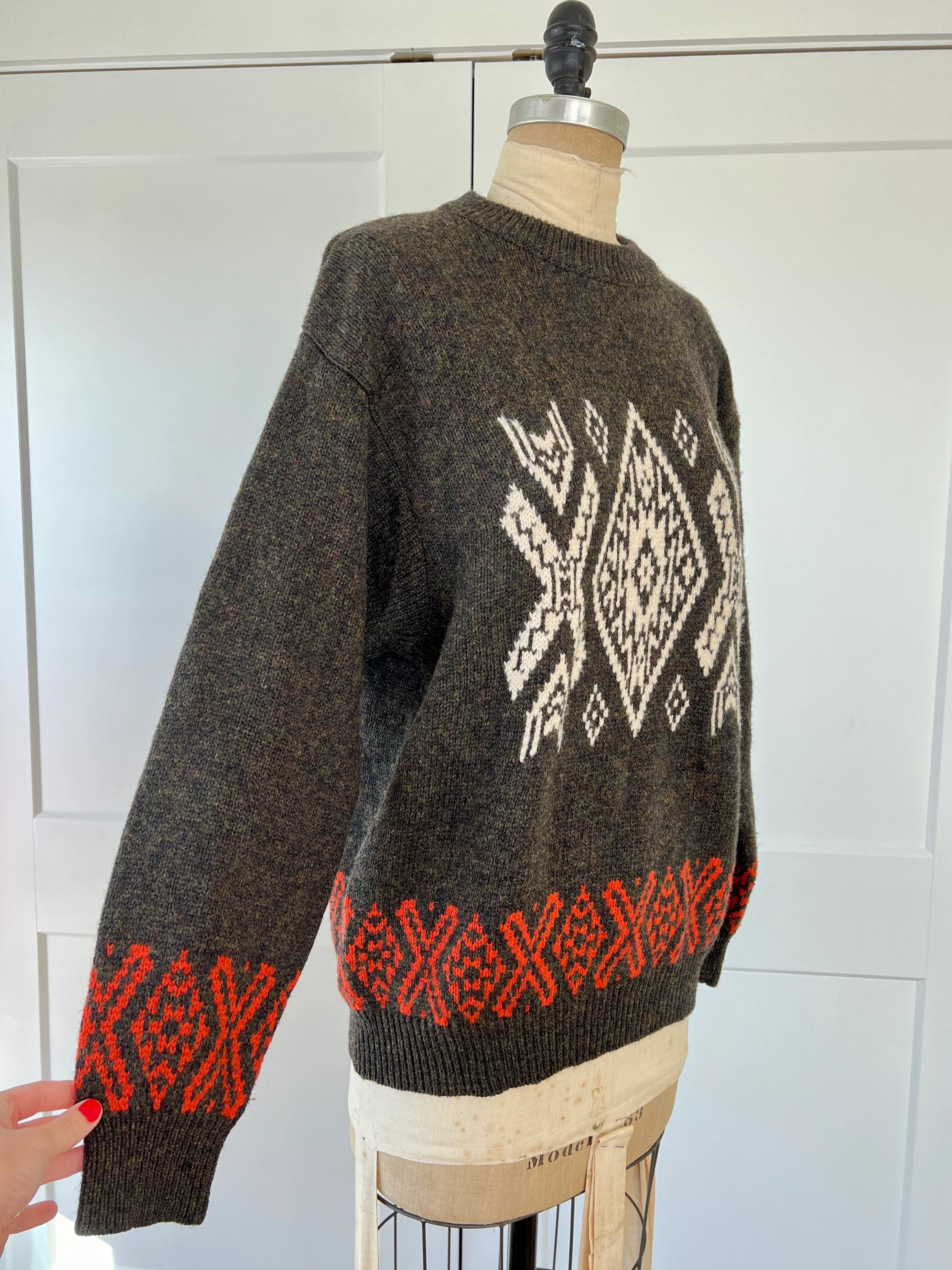 80s Retro Geometric Crewneck Sweater By United Colors of Benetton - Image 4
