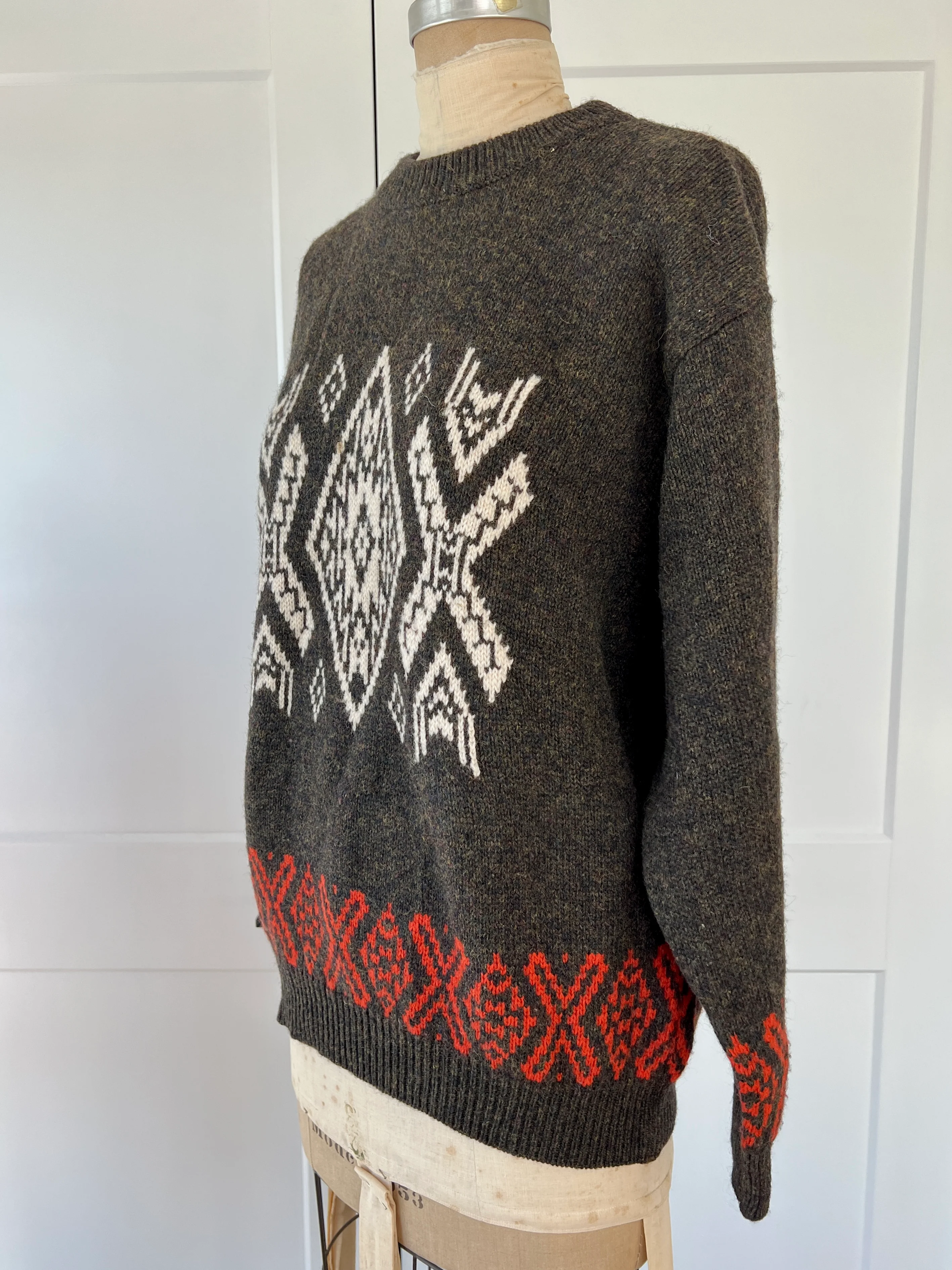 80s Retro Geometric Crewneck Sweater By United Colors of Benetton - Image 6