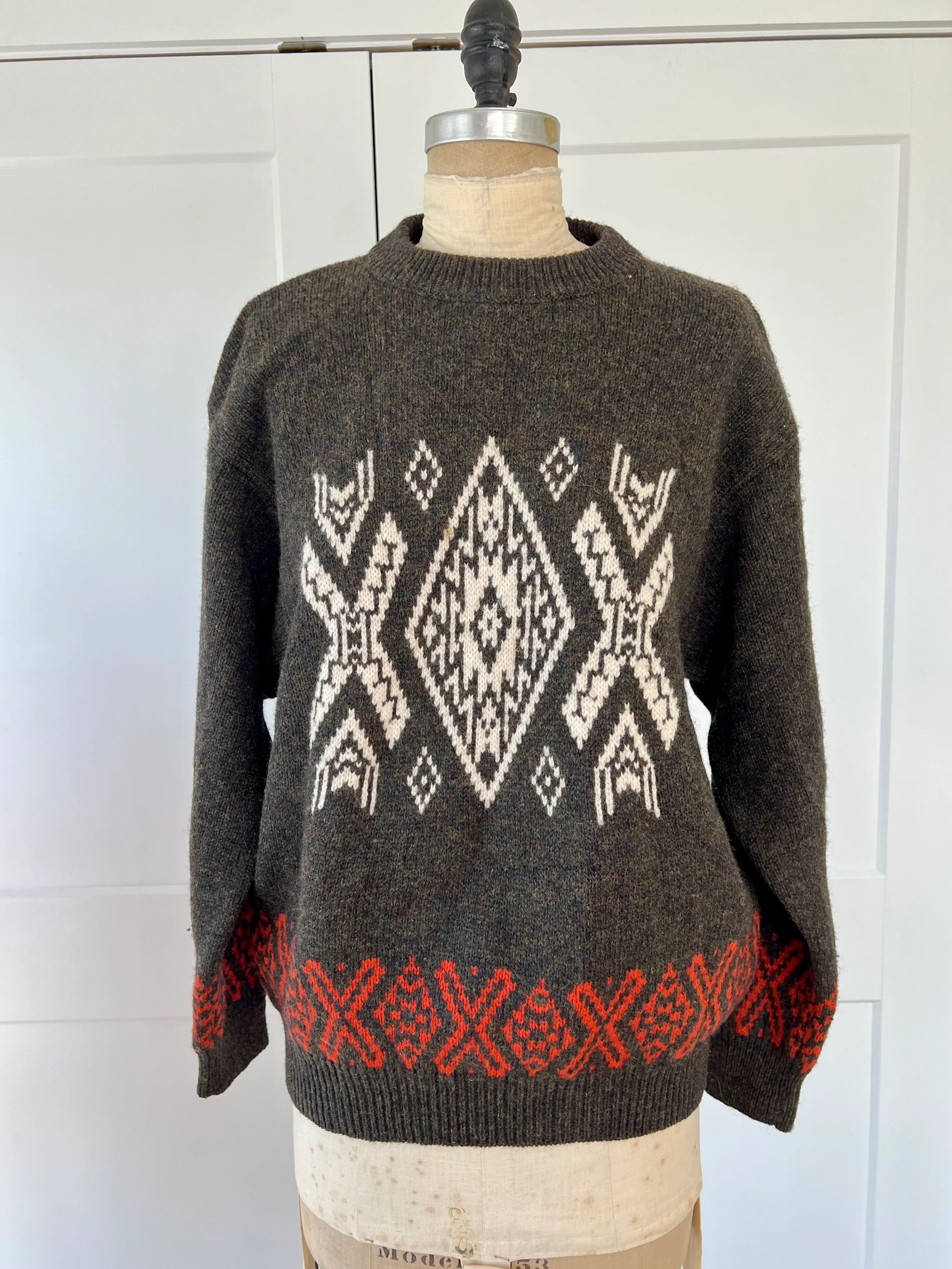 80s Retro Geometric Crewneck Sweater By United Colors of Benetton - Image 8