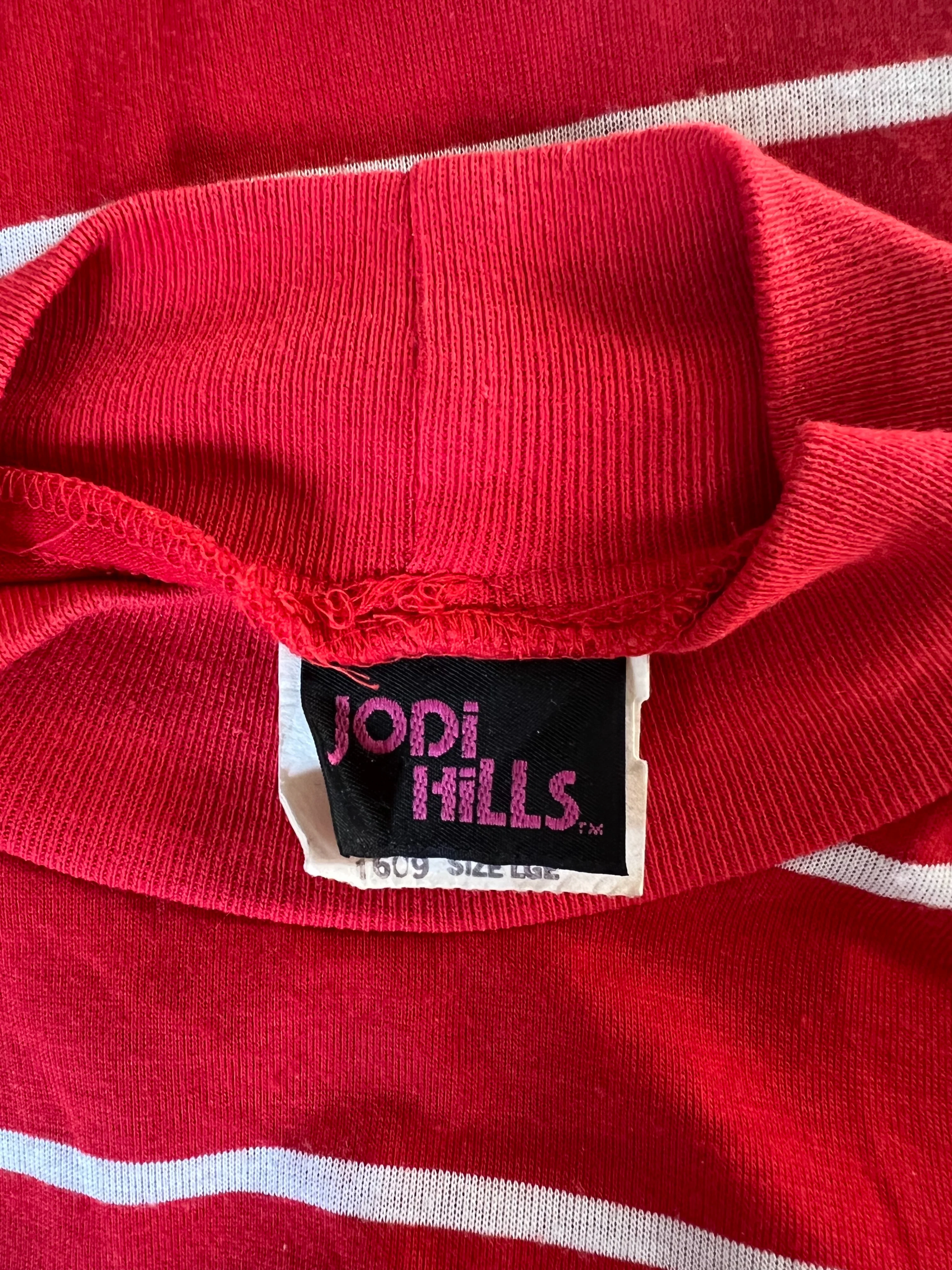 80s Reverse Candy Cane Stripe Belted T-Shirt Dress by Jodi Hills - Image 3