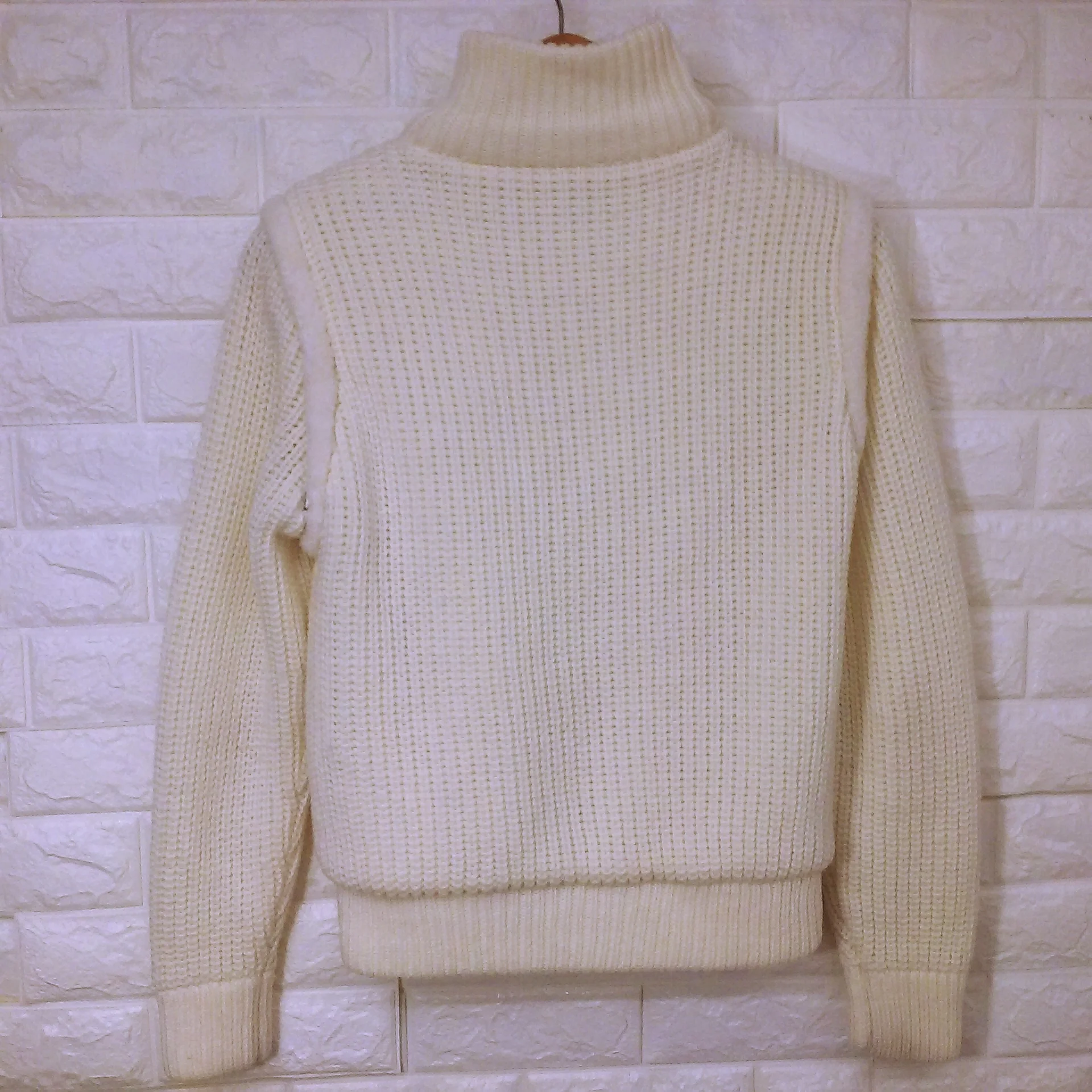 80s Ribbed Cable Knit Coatigan Sweater Zippers To Vest By Outerbound by Hms Made In Taiwan R.o.c. - Image 6