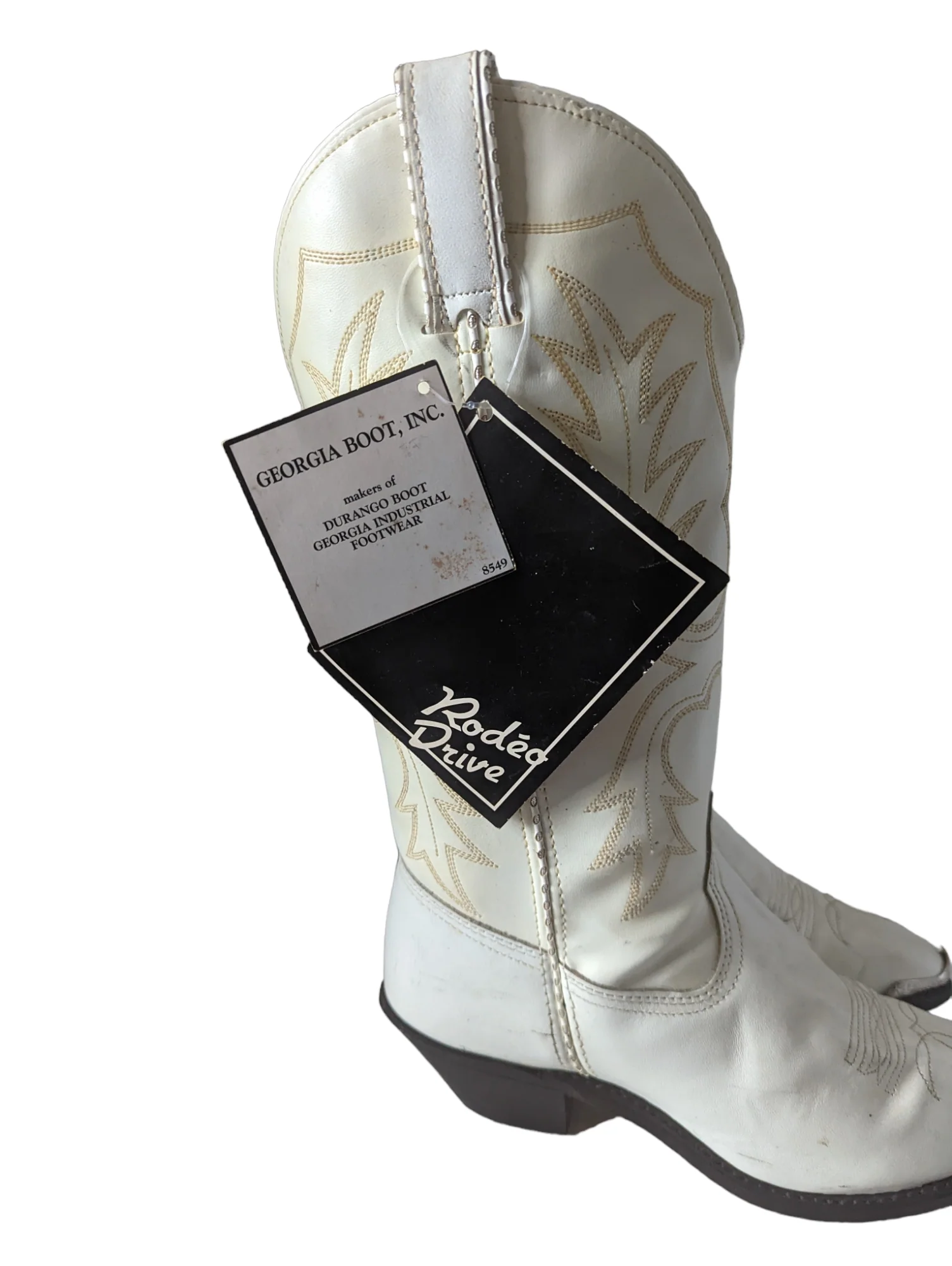80s Rodeo Drive Leather Cowboy Western Boots Size 8 By Durango - Image 6