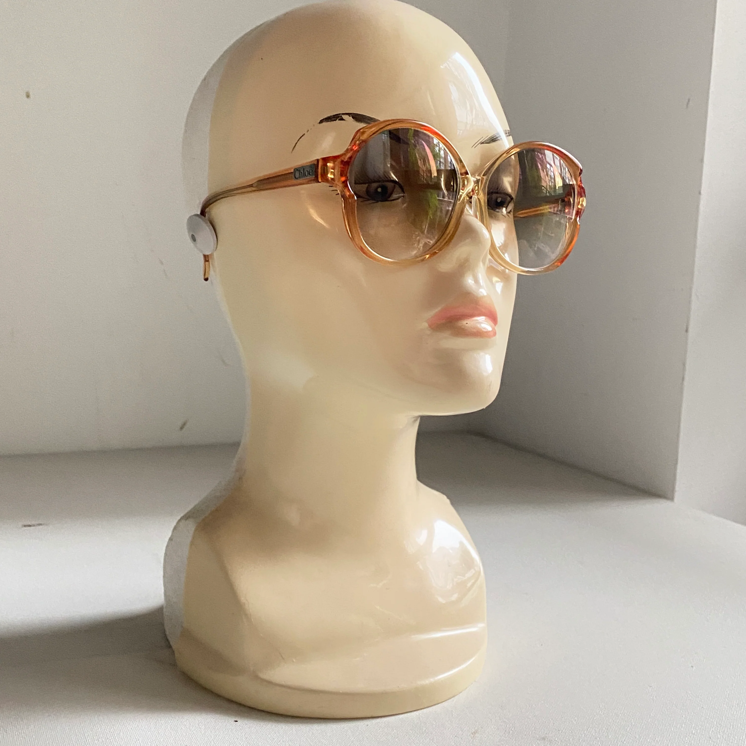 80s Round Oval Granny Style Glasses Frames By Chloe - Image 3