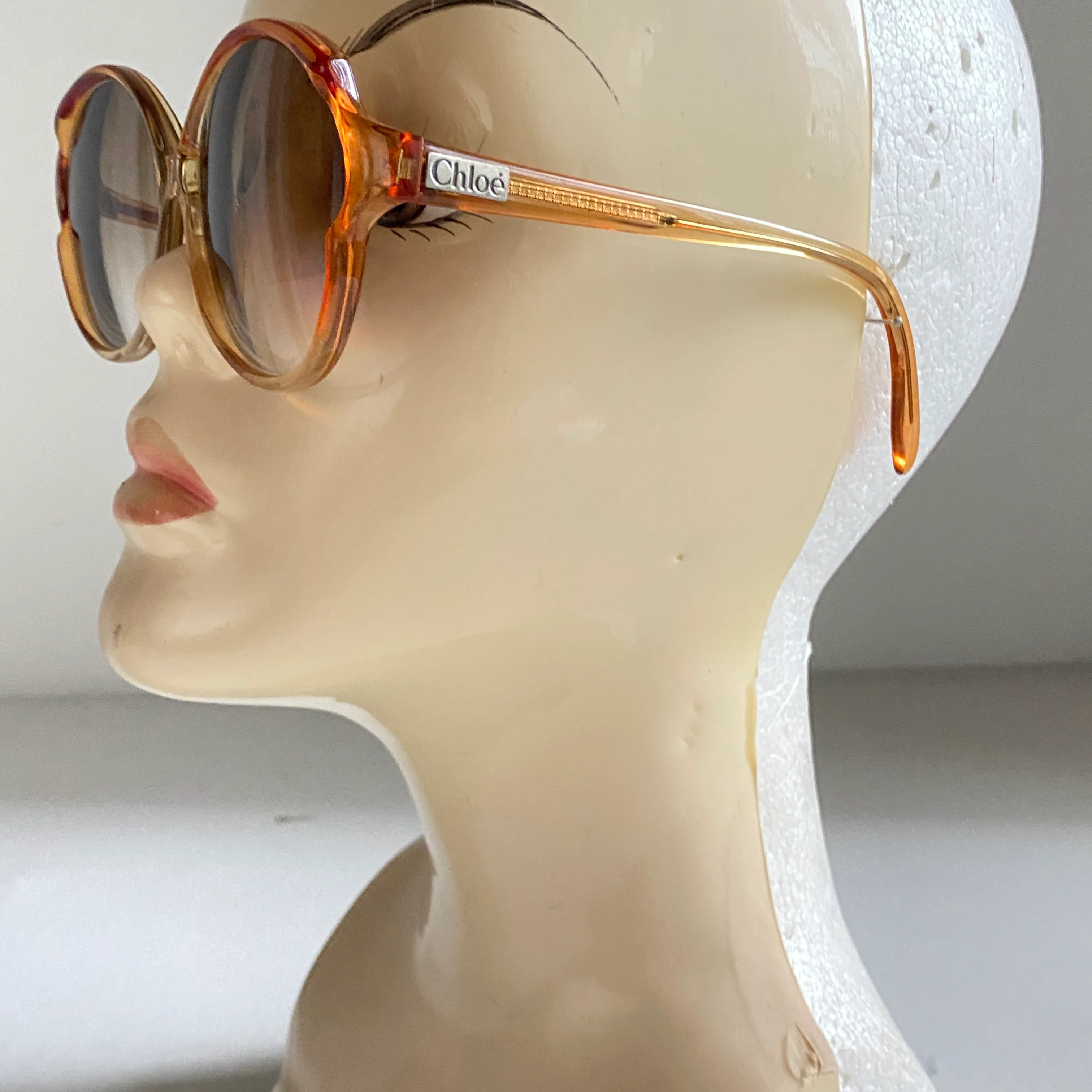 80s Round Oval Granny Style Glasses Frames By Chloe - Image 5