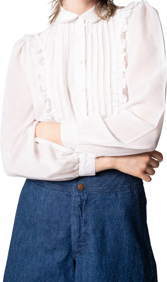 80s Ruffle Blouse