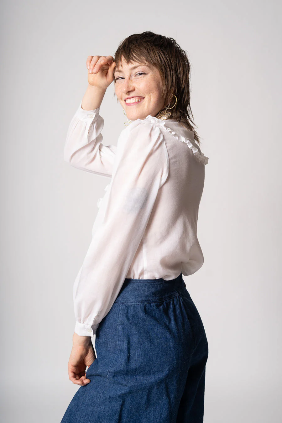 80s Ruffle Blouse - Image 10