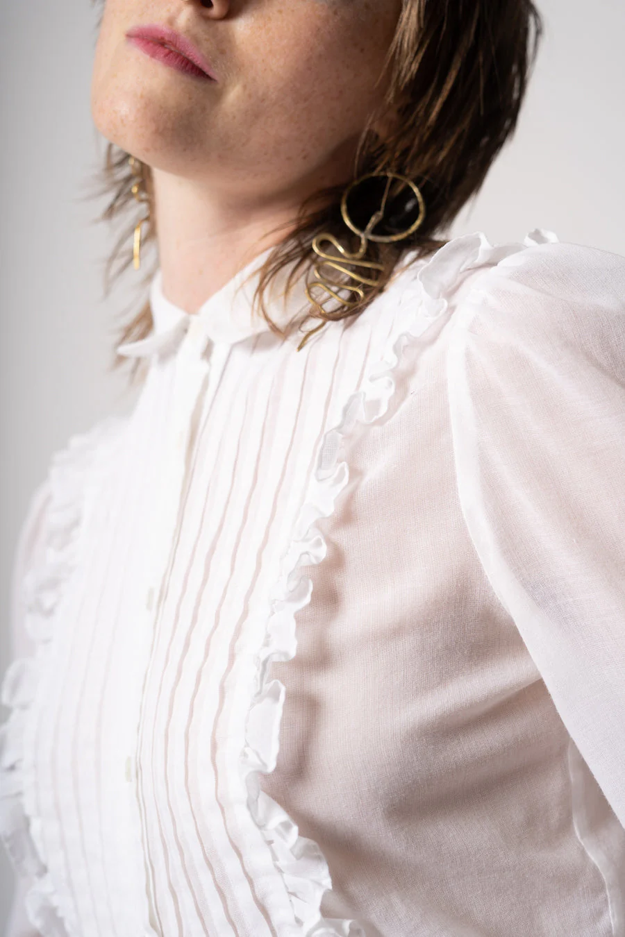 80s Ruffle Blouse - Image 3