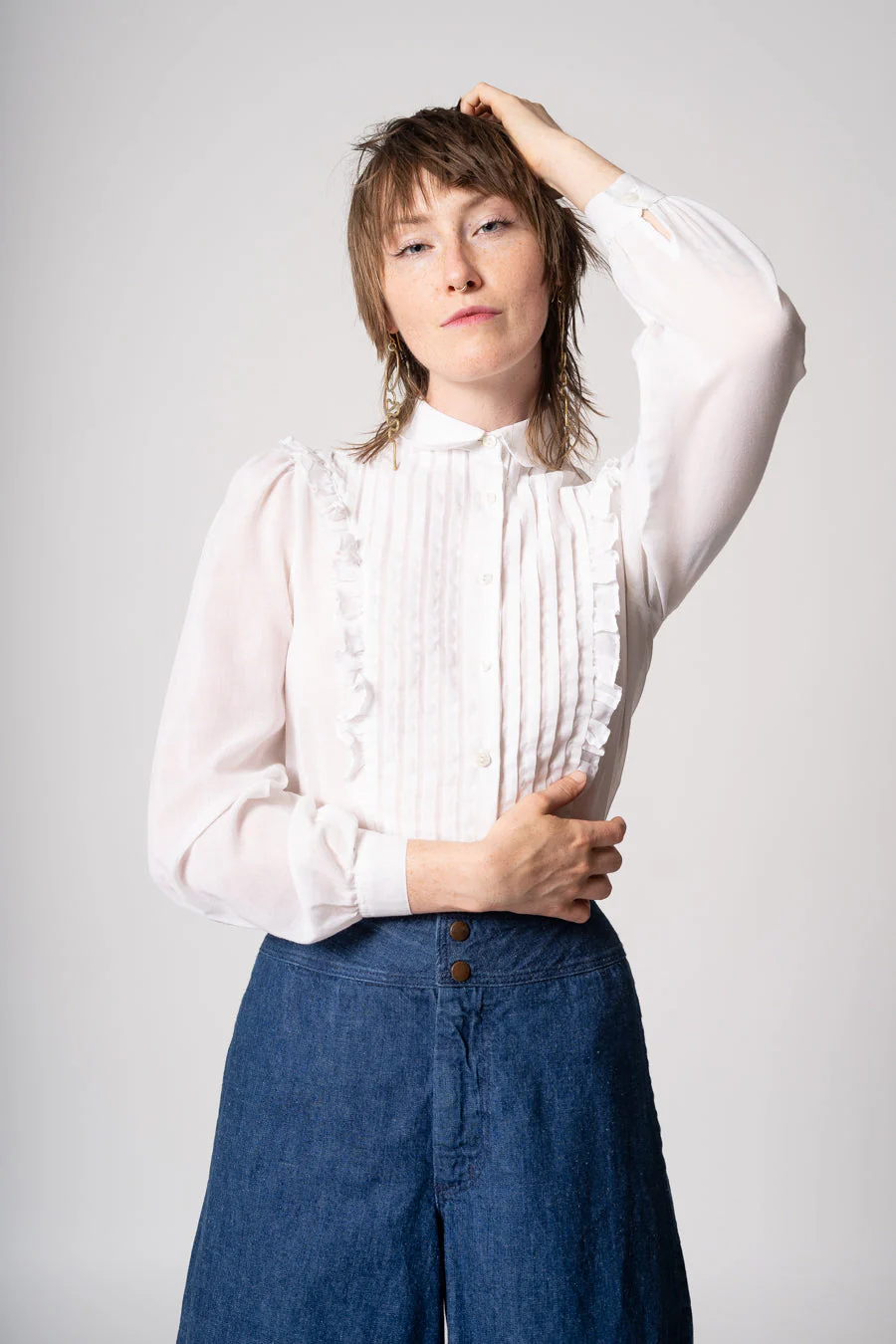 80s Ruffle Blouse - Image 8
