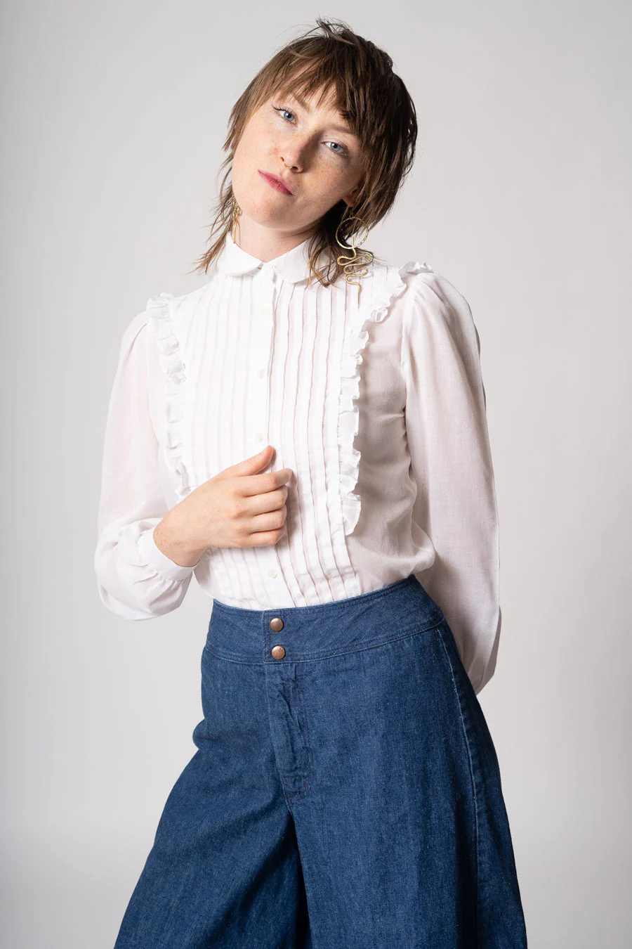 80s Ruffle Blouse - Image 9