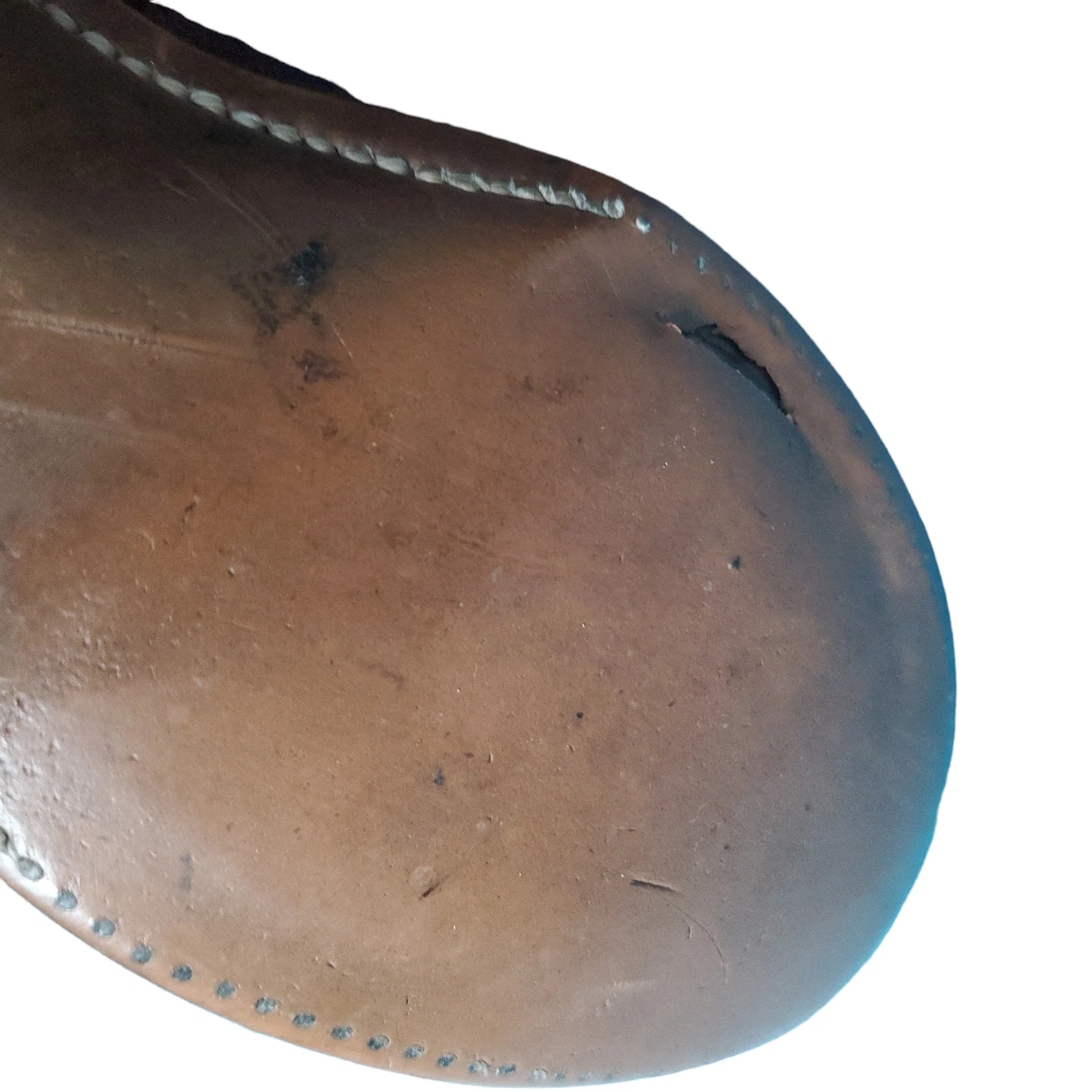 80s Saddle Brown Pointed Toe Cowboy Boots By Texas Leather Co - Image 4