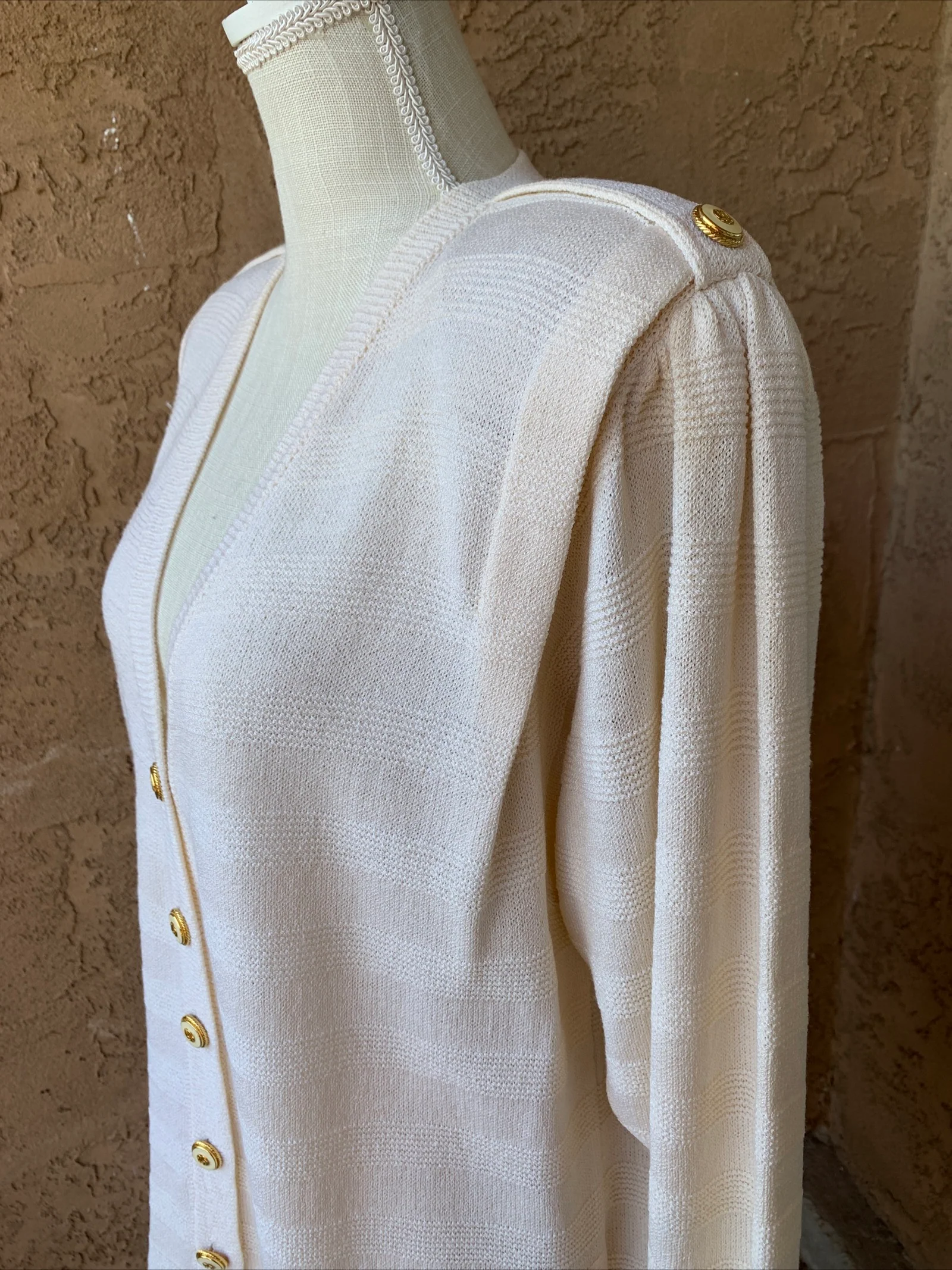 80s Santana Knit Cardigan And Skirt Set By St. John by Marie Gray - Image 11