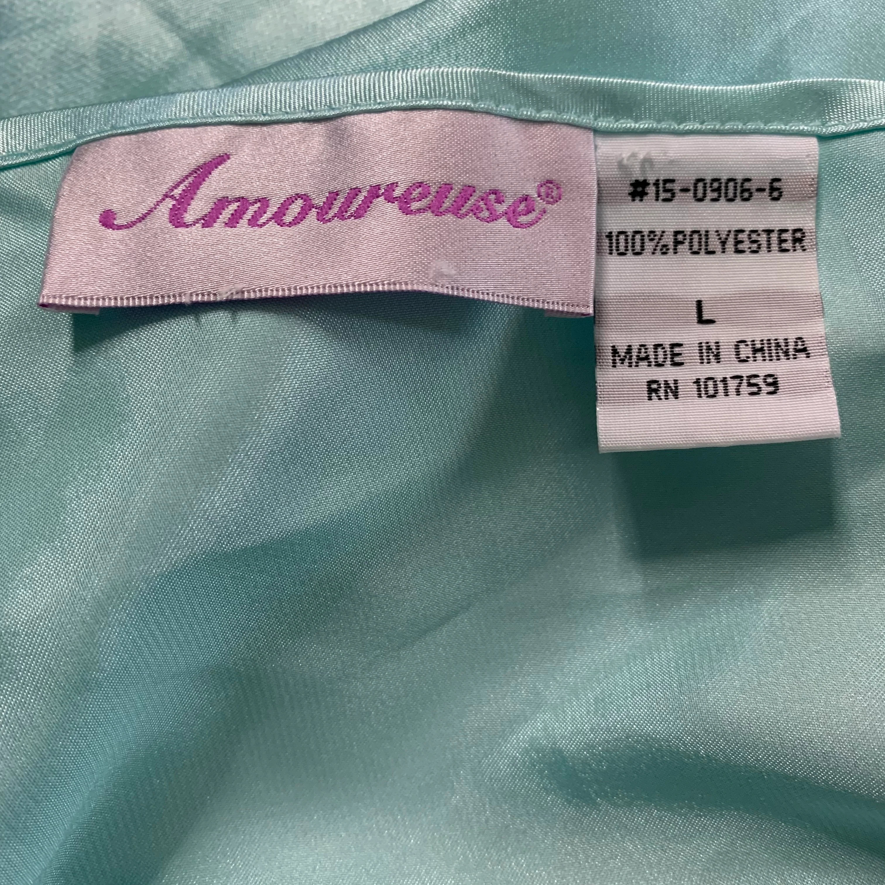 80s Satiny Lacey Bare Tie Back Plus Size Nighty By Amoureuse - Image 6