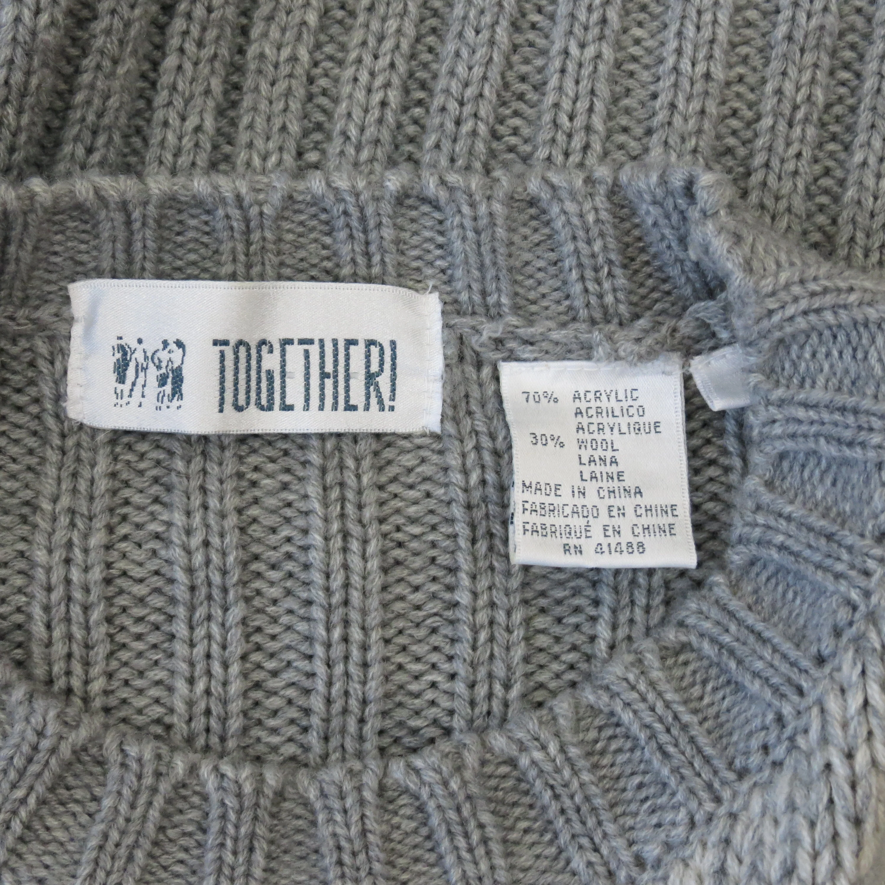 80s Scenic Hand Knit Sweater Zebra Intarsia Applique By Together! - Image 5