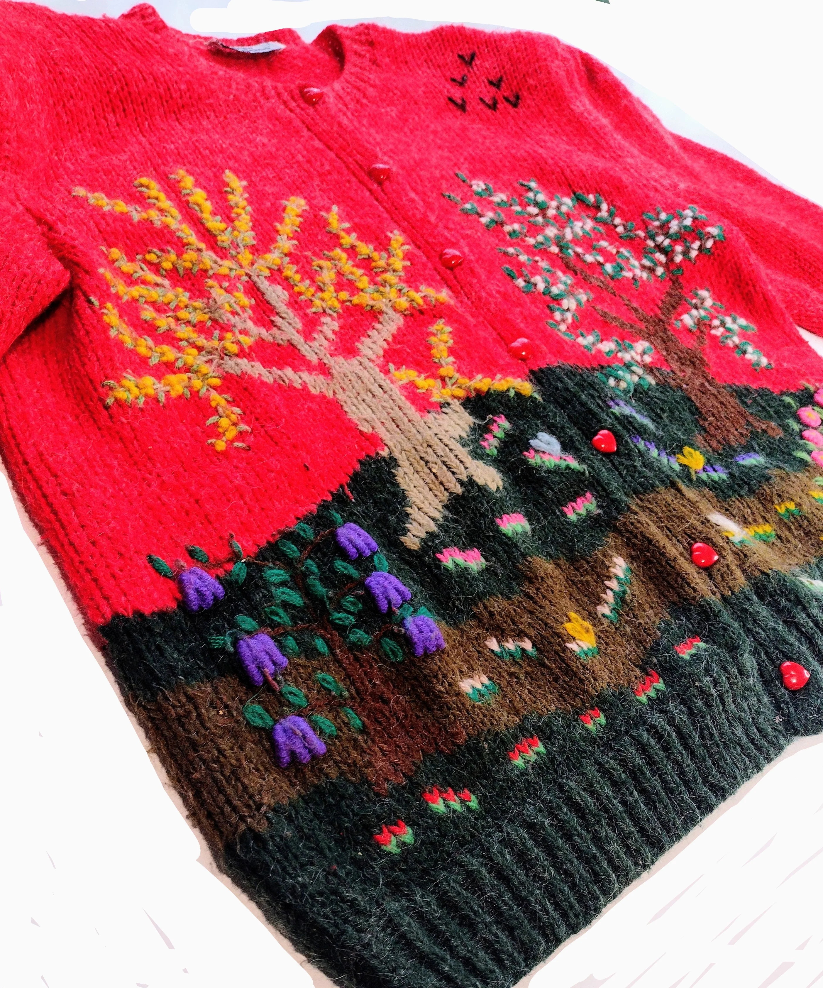 80s Scenic Handknit Cardigan by Maga Morgana - Image 7
