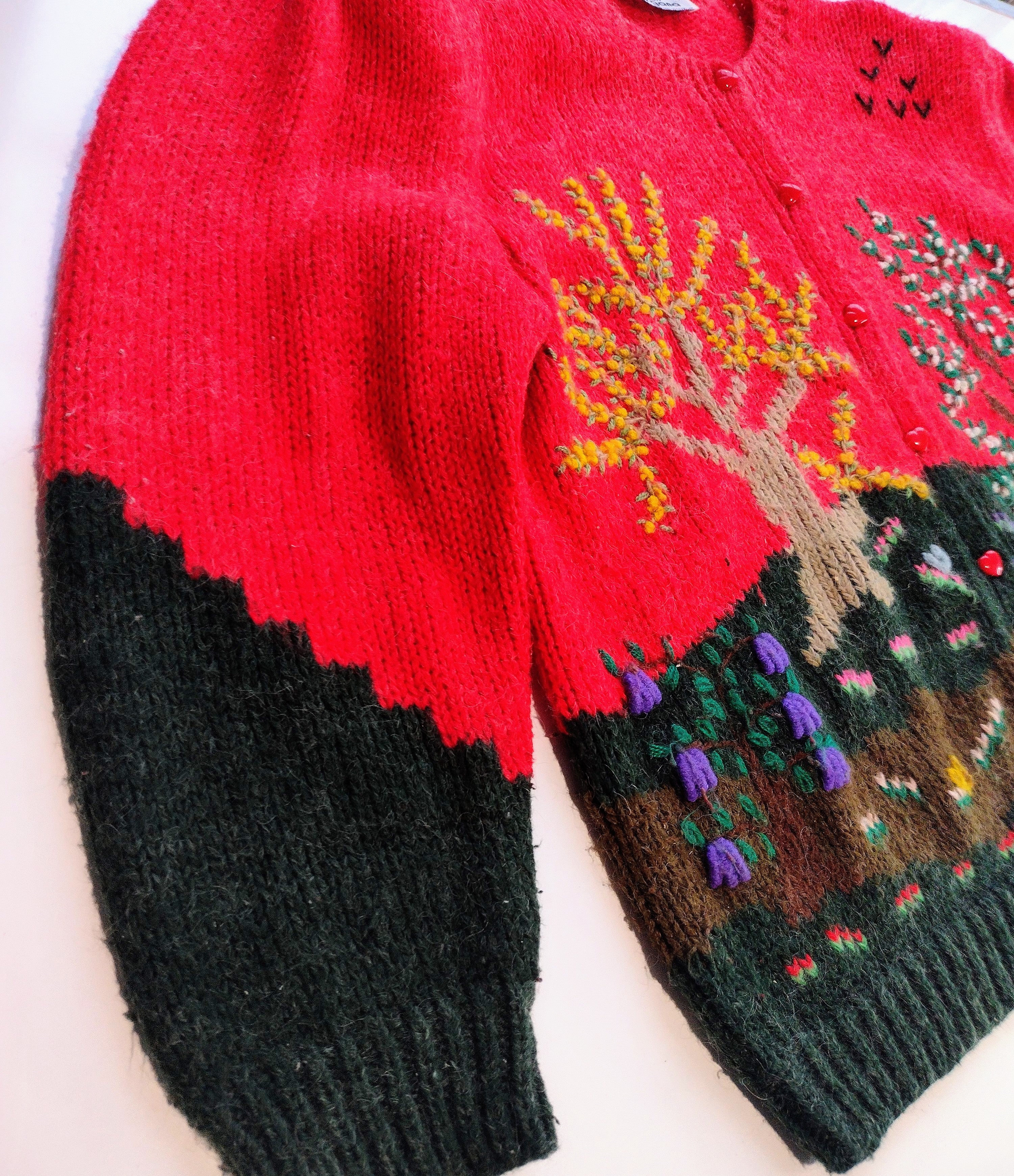 80s Scenic Handknit Cardigan by Maga Morgana - Image 8