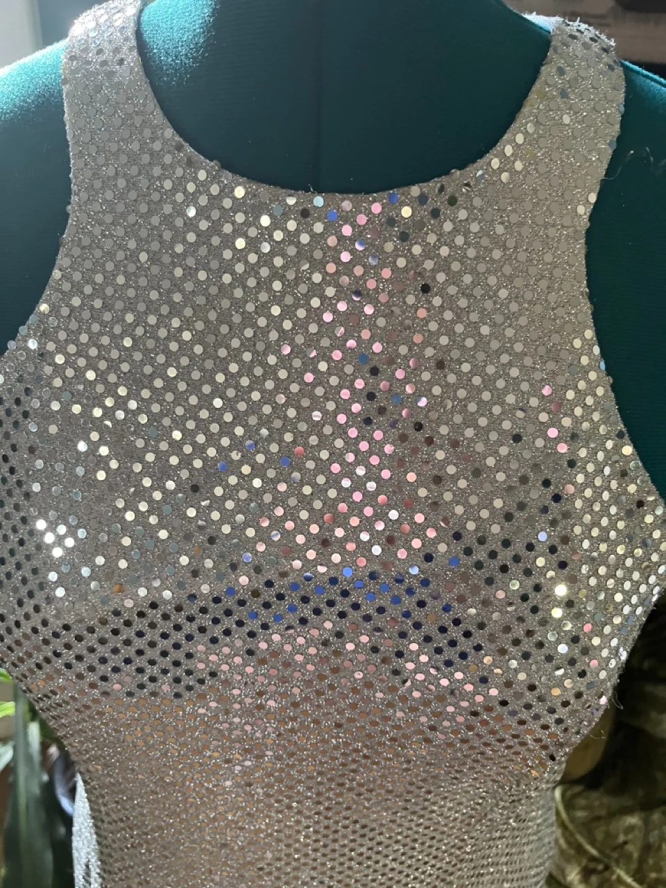 80s Sequin Disco High Neck Sleeveless Mini Dress by All That Jazz - Image 3