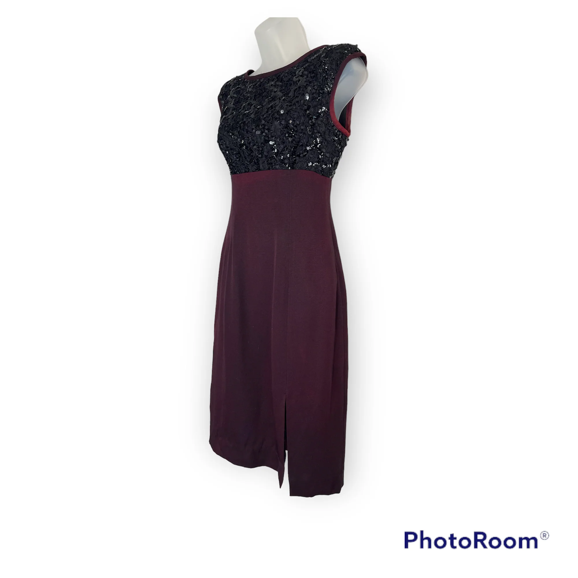 80s Sequin Sleeveless Cocktail Dress By Amanda Taylor - Image 3