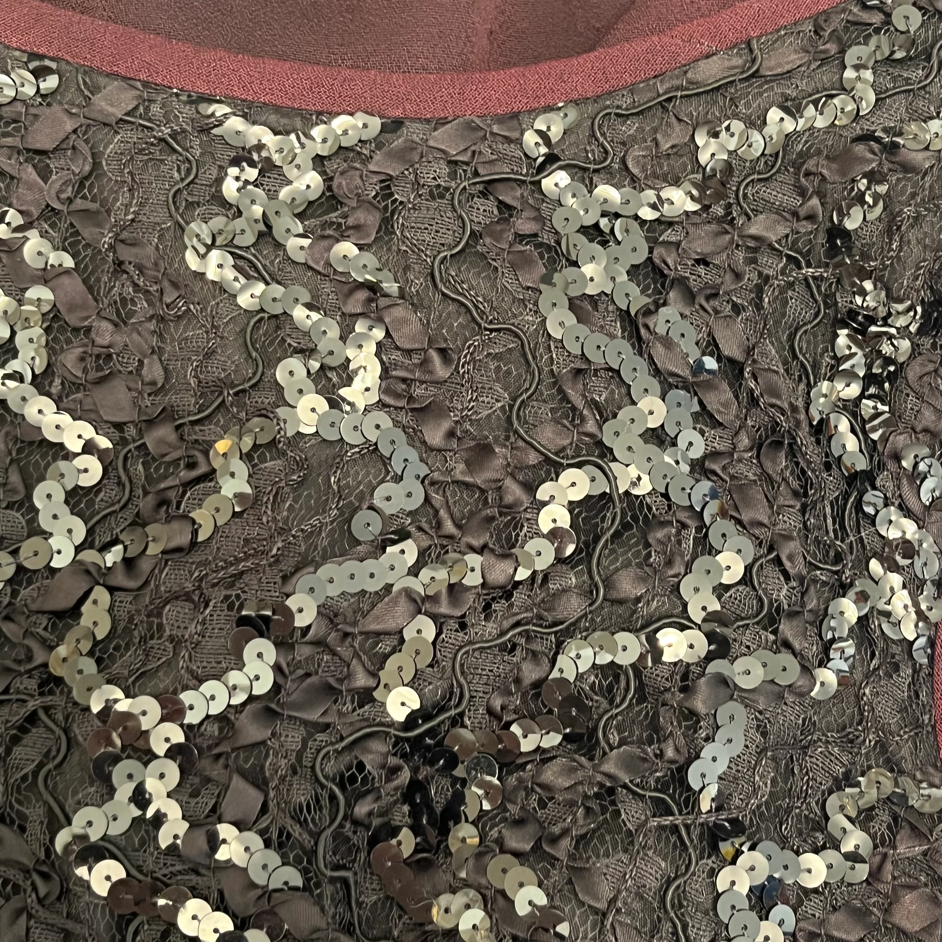 80s Sequin Sleeveless Cocktail Dress By Amanda Taylor - Image 9