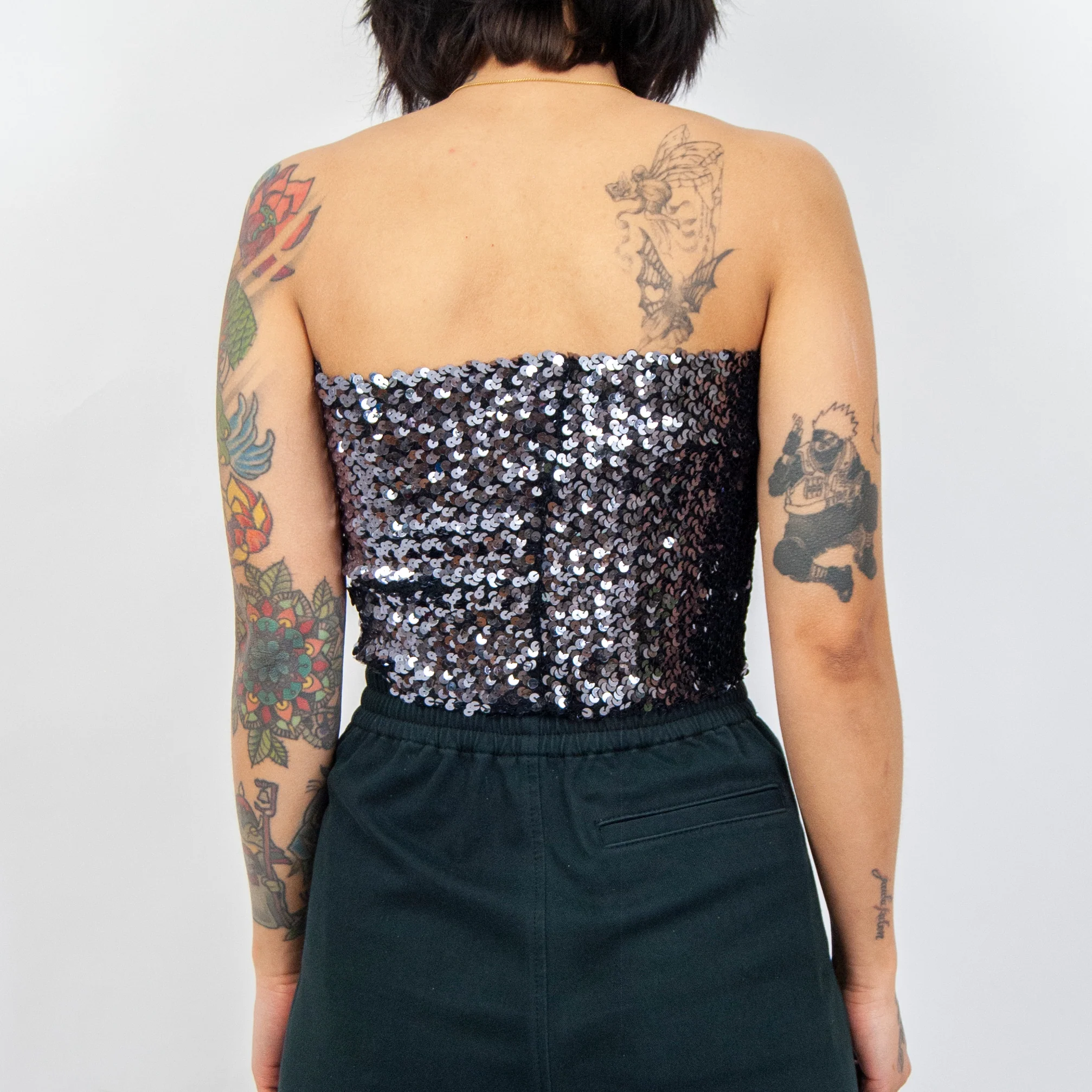 80s Sequin Stretch Bandeau Top By Toppettes - Image 5